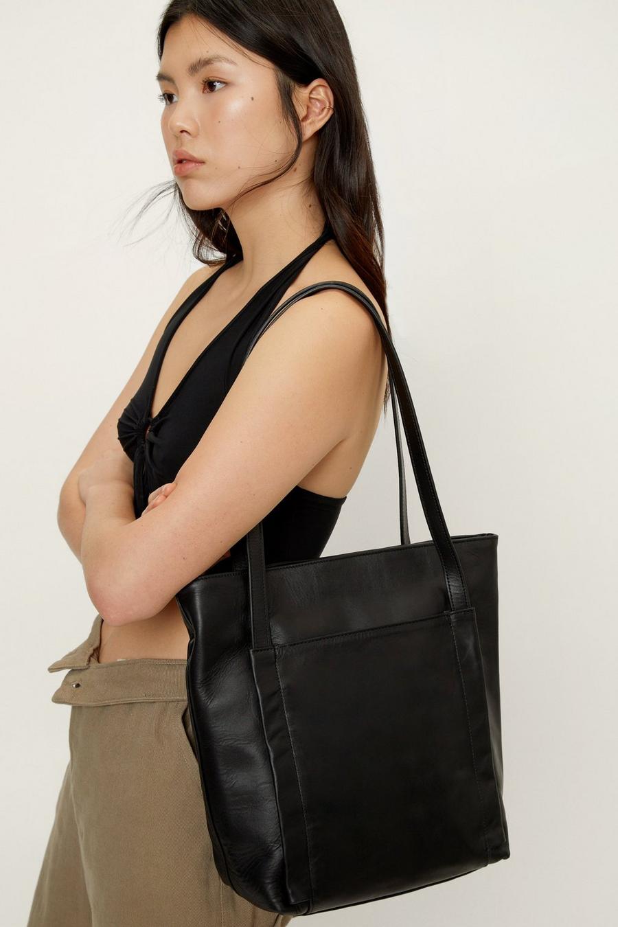 Leather Structured Day Bag
