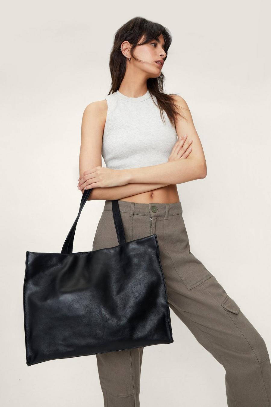 Leather Oversized Slouchy Day Bag