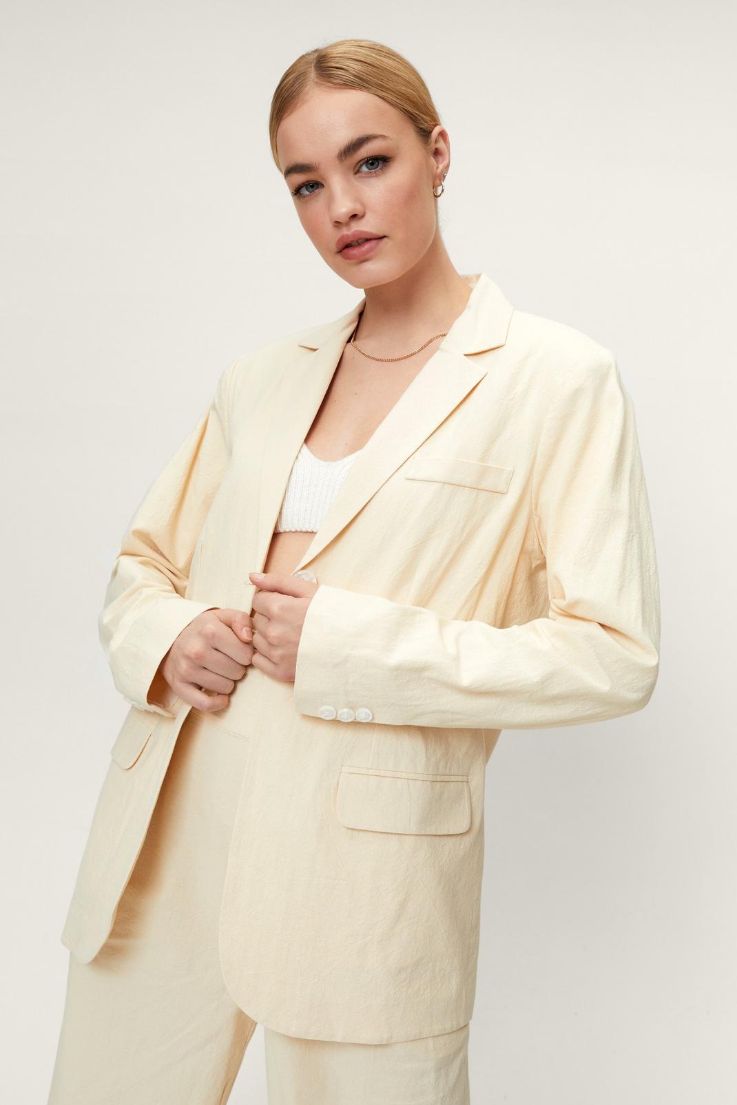 Cotton Single Breasted Blazer image number 1