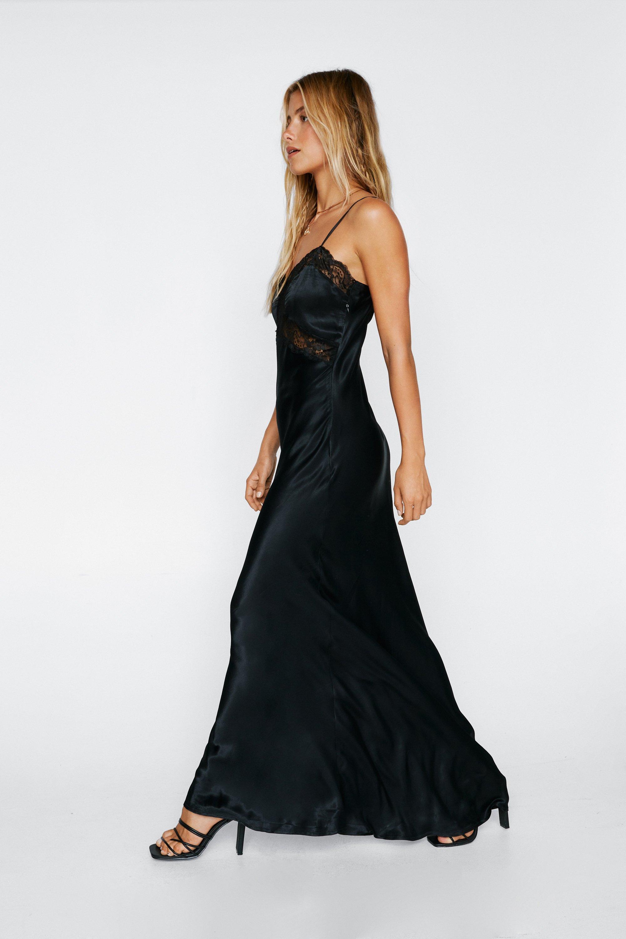 Satin cami hotsell maxi dress