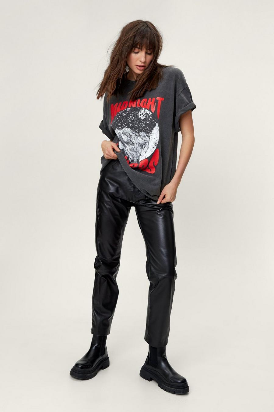 Midnight Lovers Graphic Oversized T-Shirt