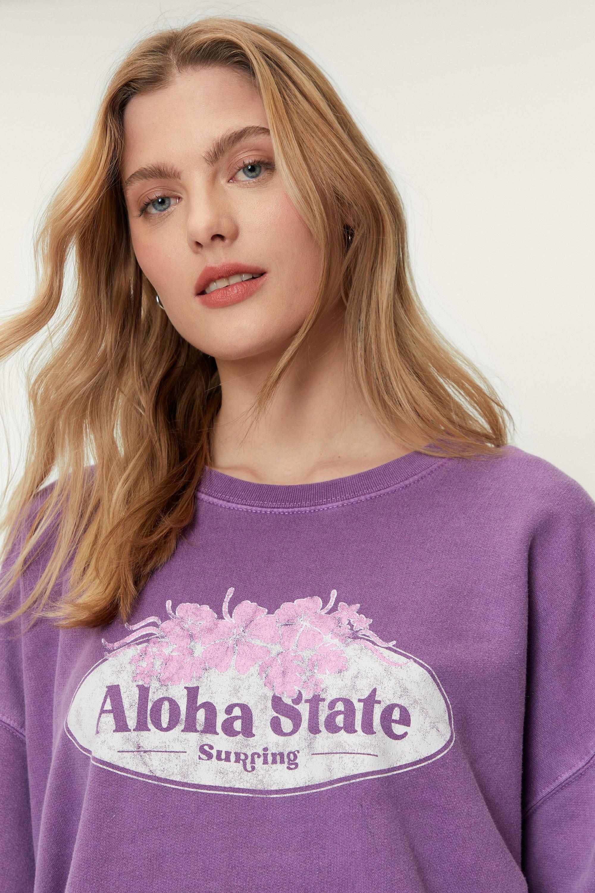 Aloha State Graphic Oversized Sweatshirt Nasty Gal