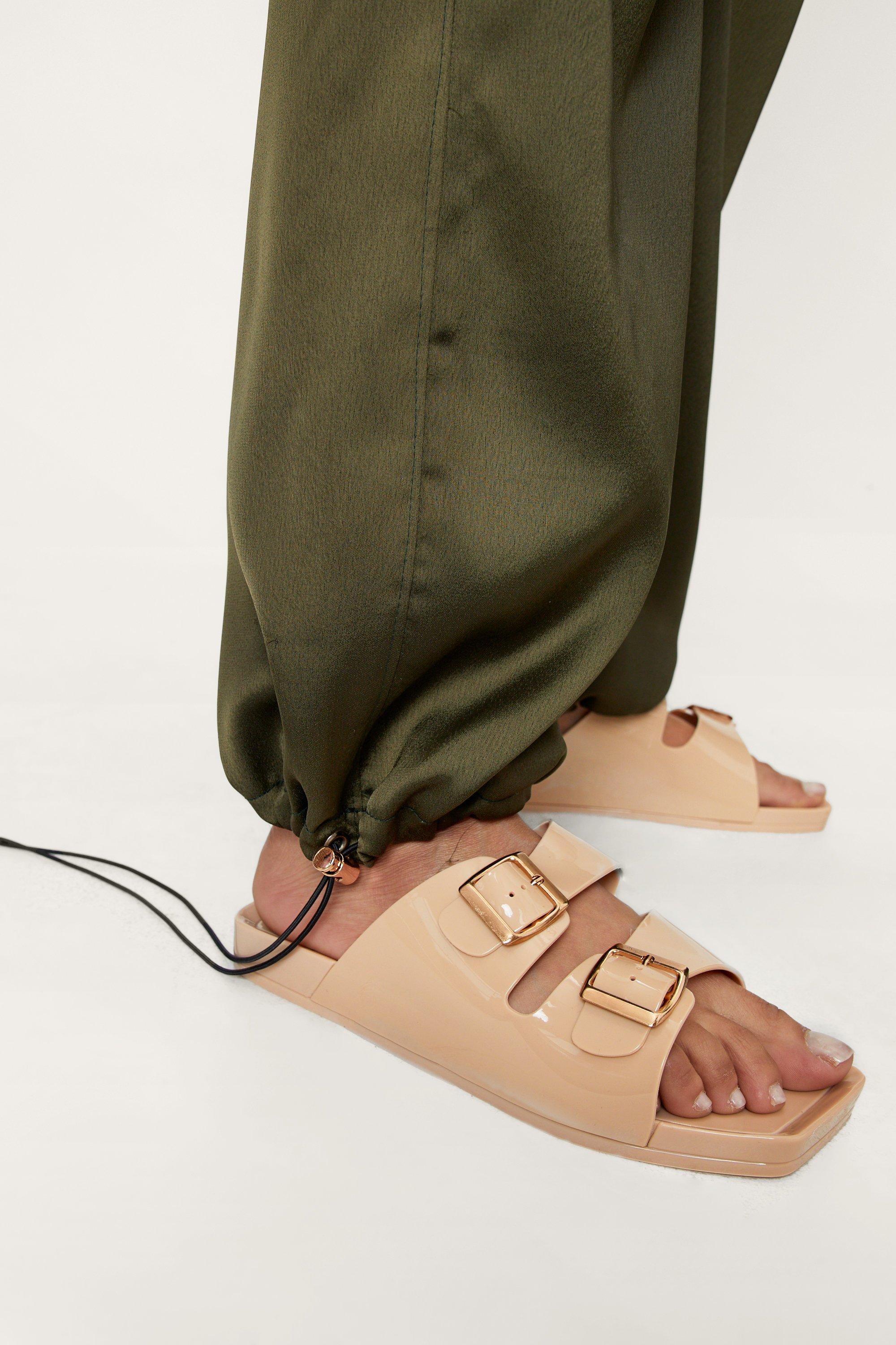 Jelly Square Toe Buckle Sandals Nasty Gal