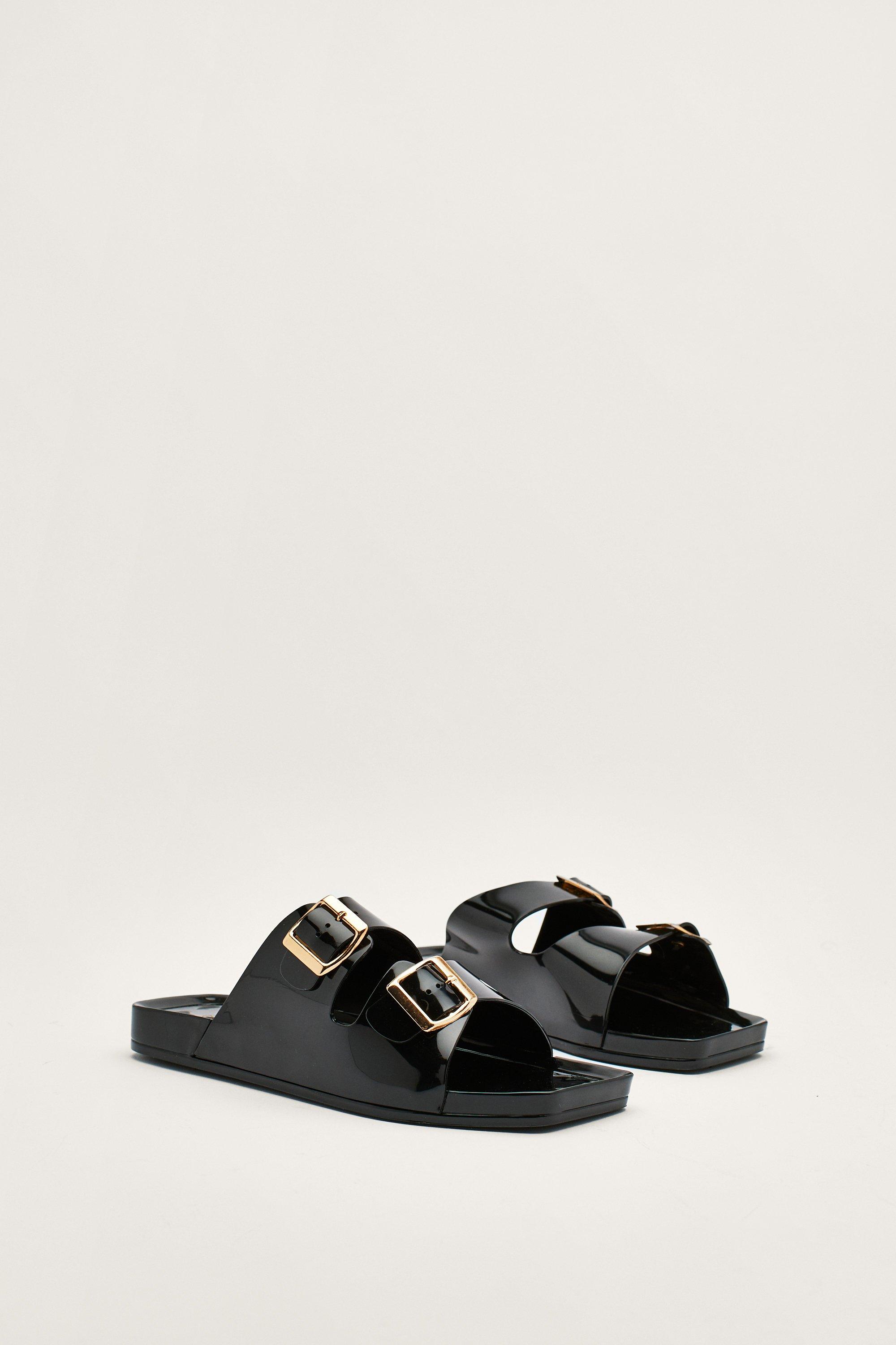 Two strap hot sale jelly sandals