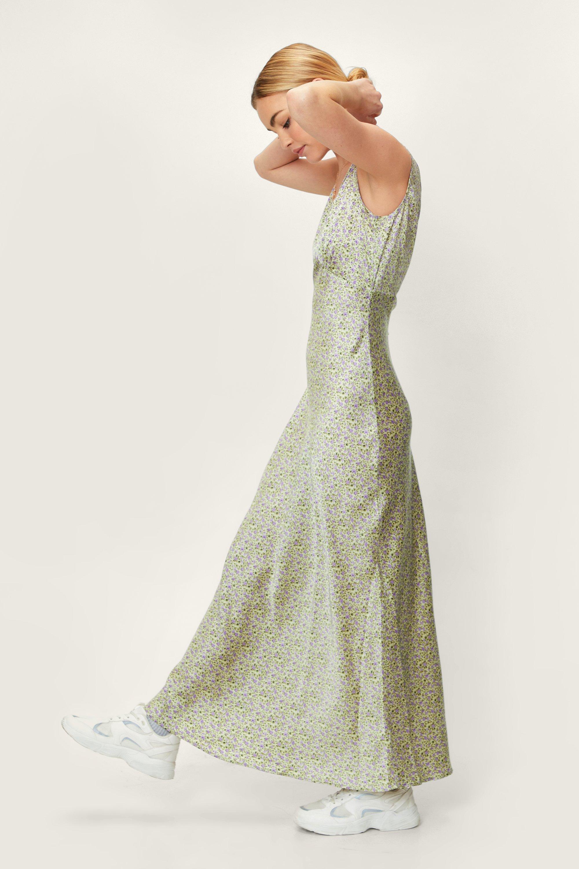 Nasty gal on sale satin midi dress