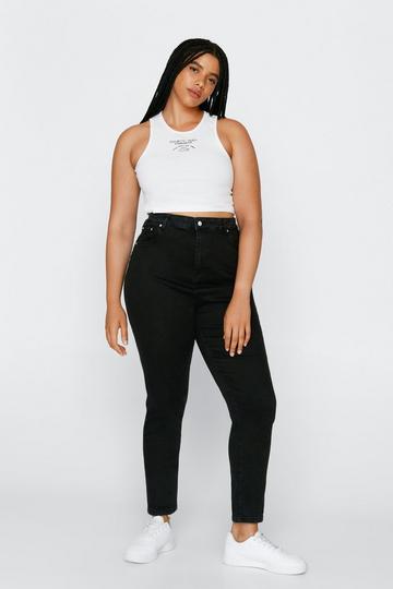 Plus Size Denim Skinny Jeans true black