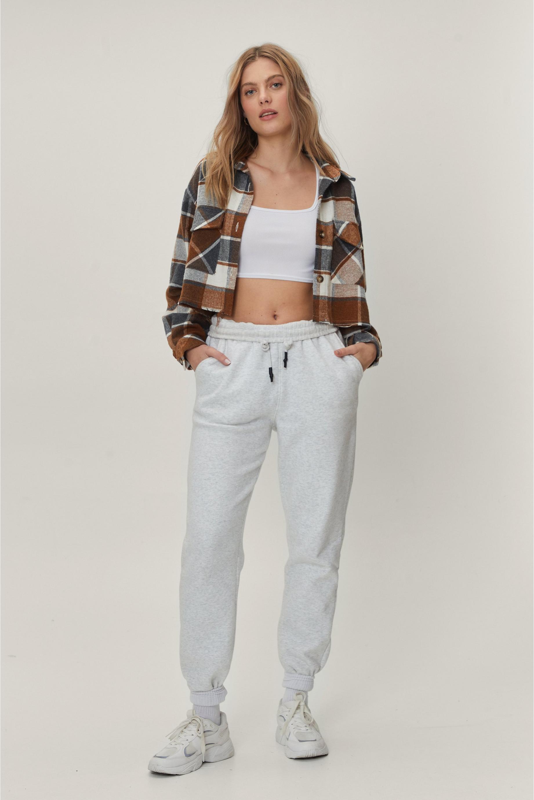 Relaxed Drawstring High Waisted Joggers