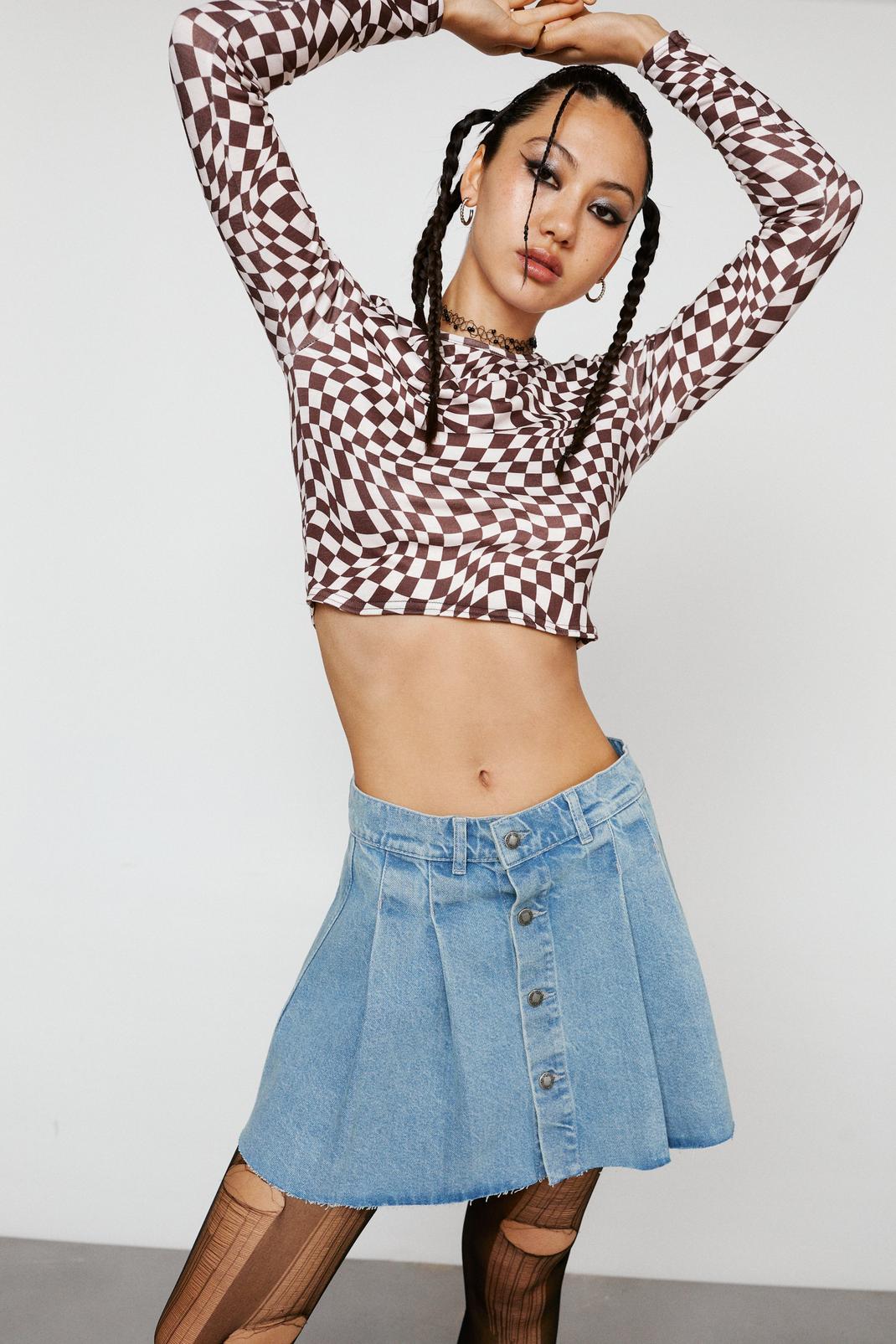 186 Recycled Checkerboard Cropped Top image number 1