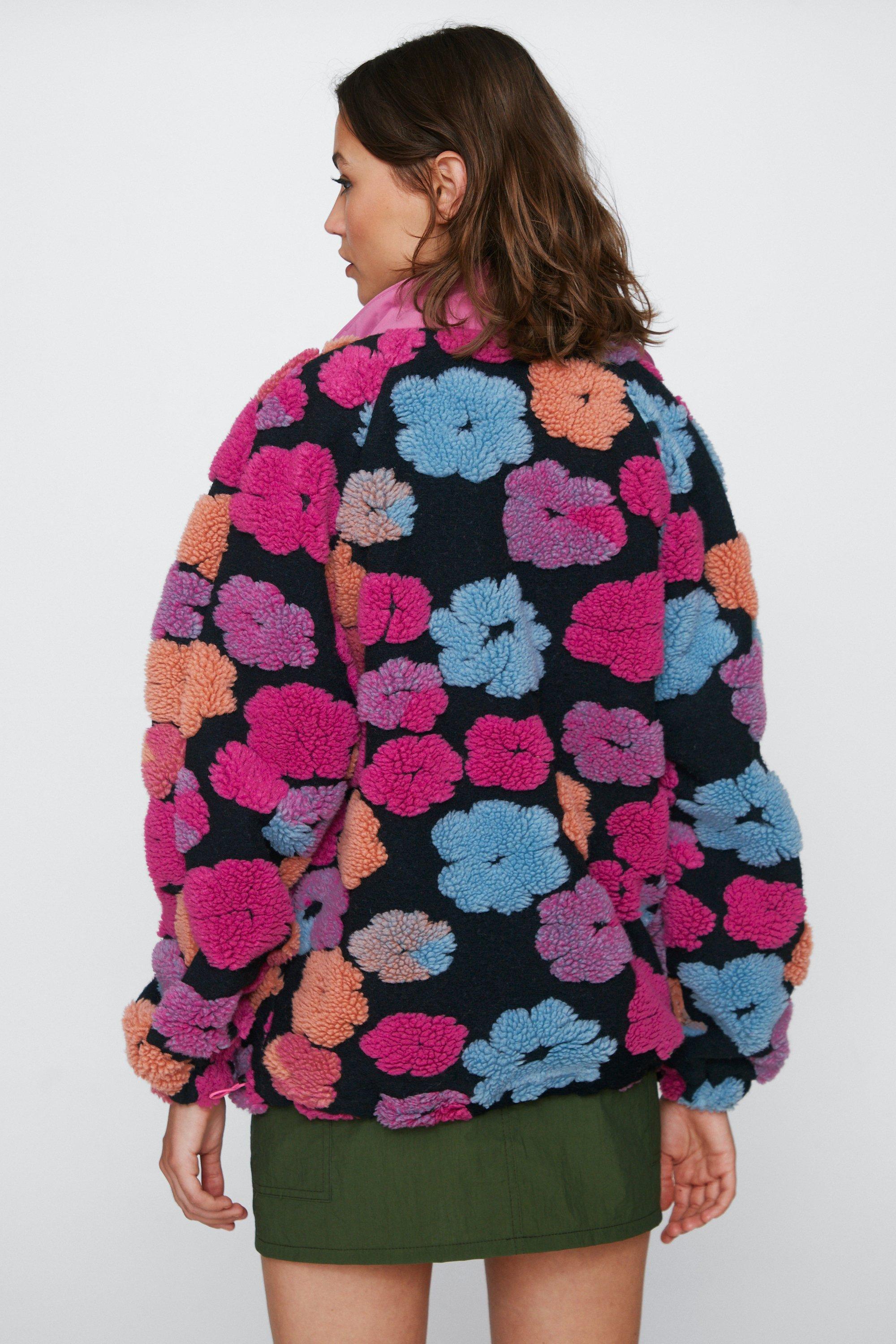 Floral shop fleece jacket