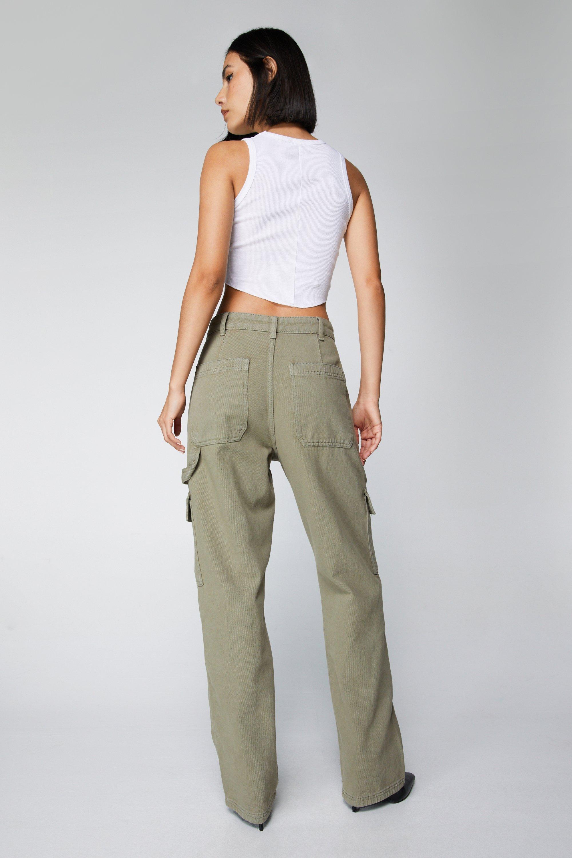 Twill Utility Straight Leg Cargo Pants