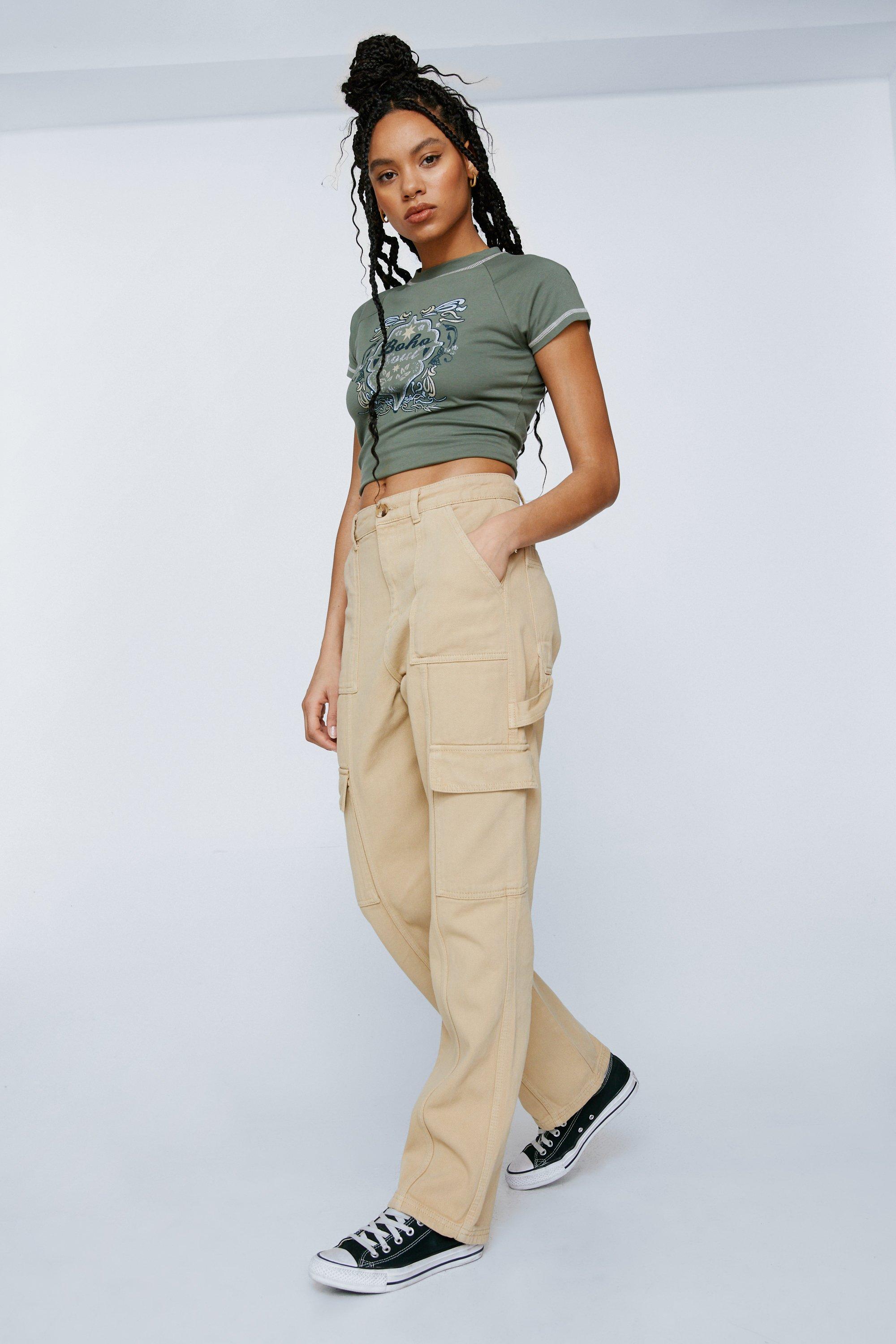 Twill Utility Straight Leg Cargo Pants