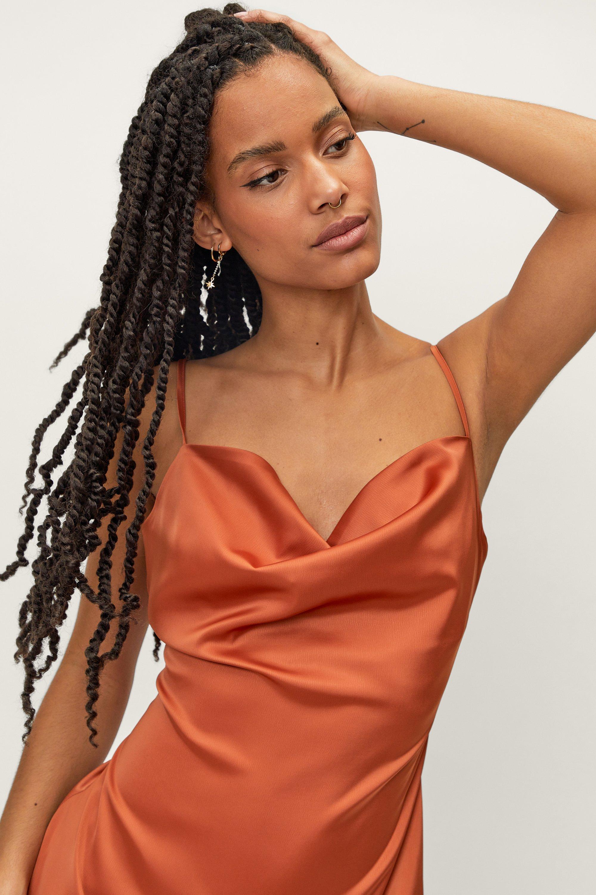 Nasty gal orange dress hotsell