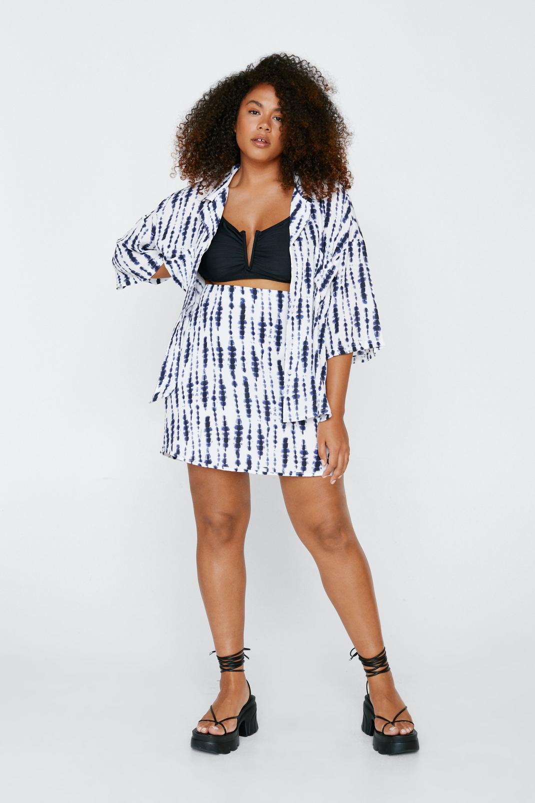 Plus Size Tie Dye Co-ord Shirt image number 1