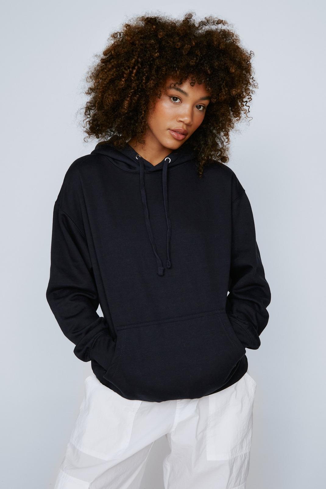 Navy Knitted Relaxed Drawstring Hoodie image number 1