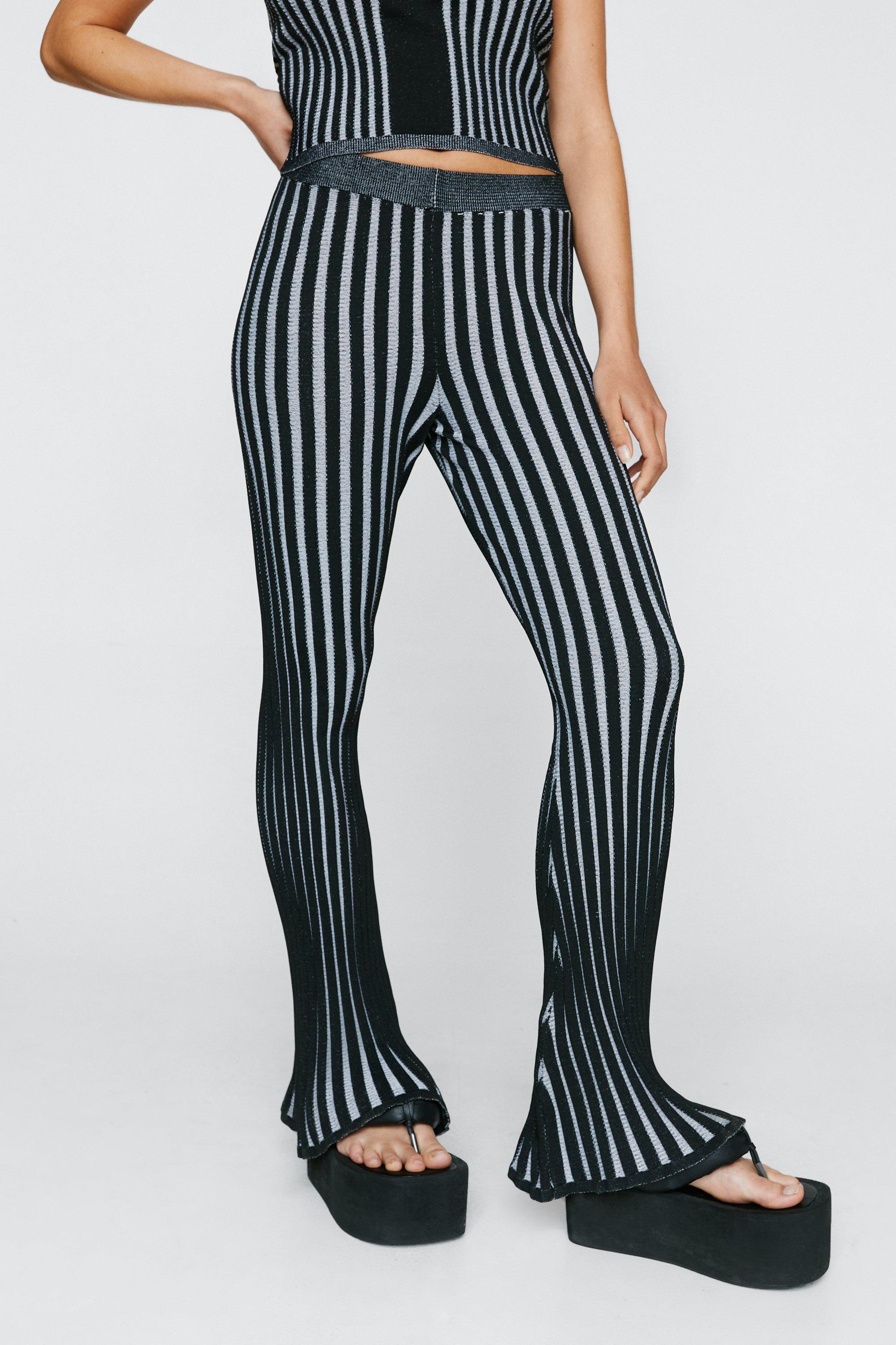 Striped on sale flare leggings