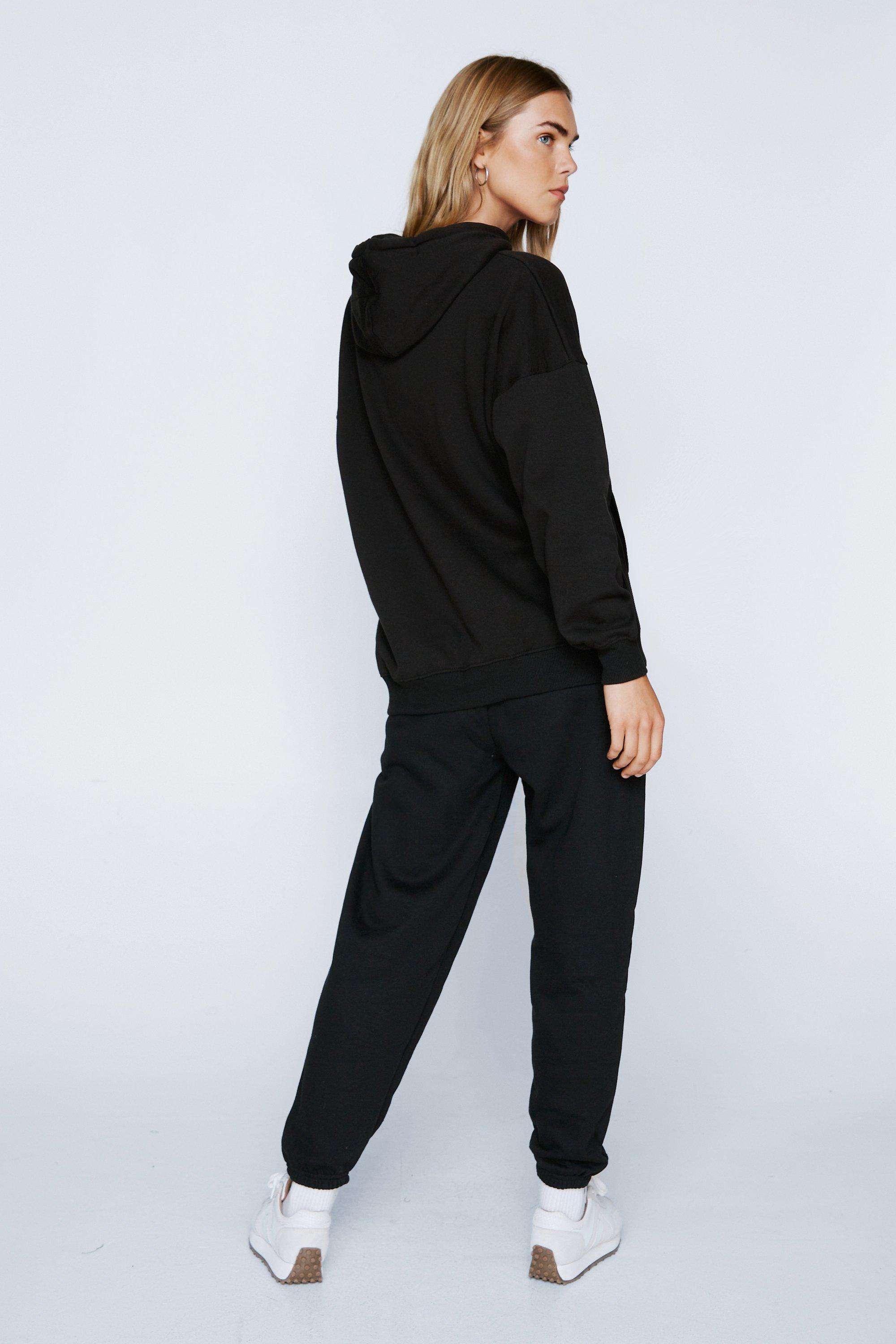 Sweatshirt and Sweatpants Set Women Petite Warm Up Suit Zip Up