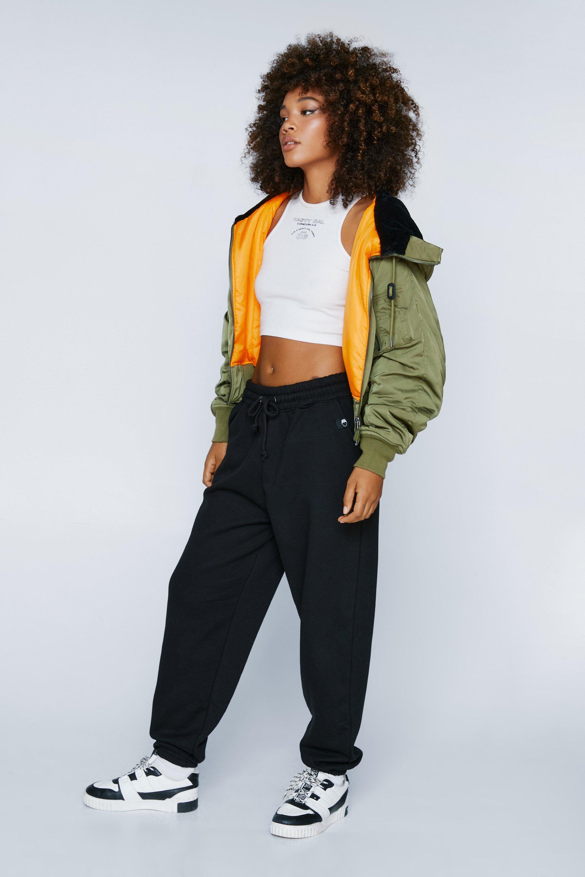 nasty gal jog the limelight stretch joggers