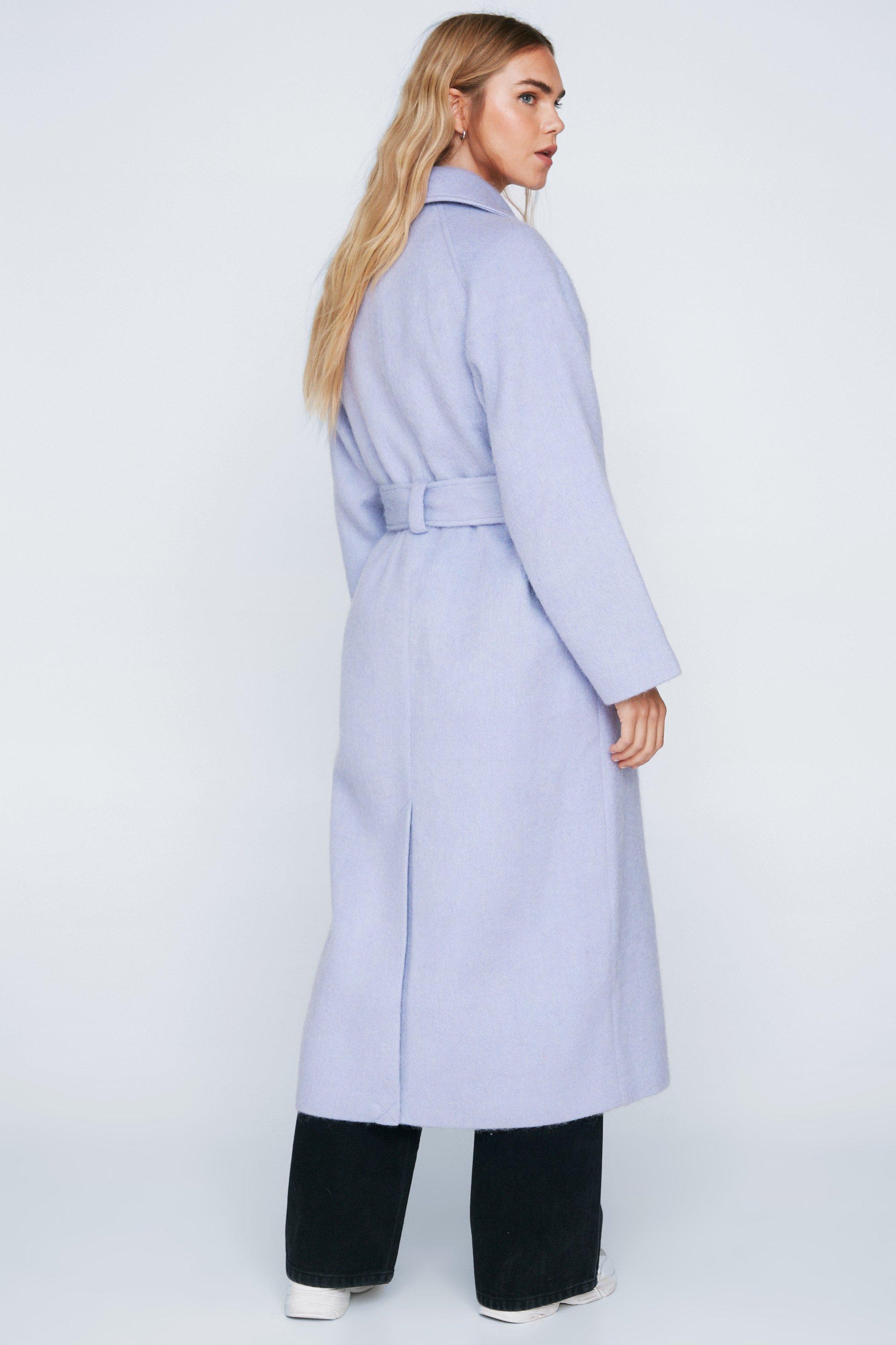 Light blue longline outlet coat