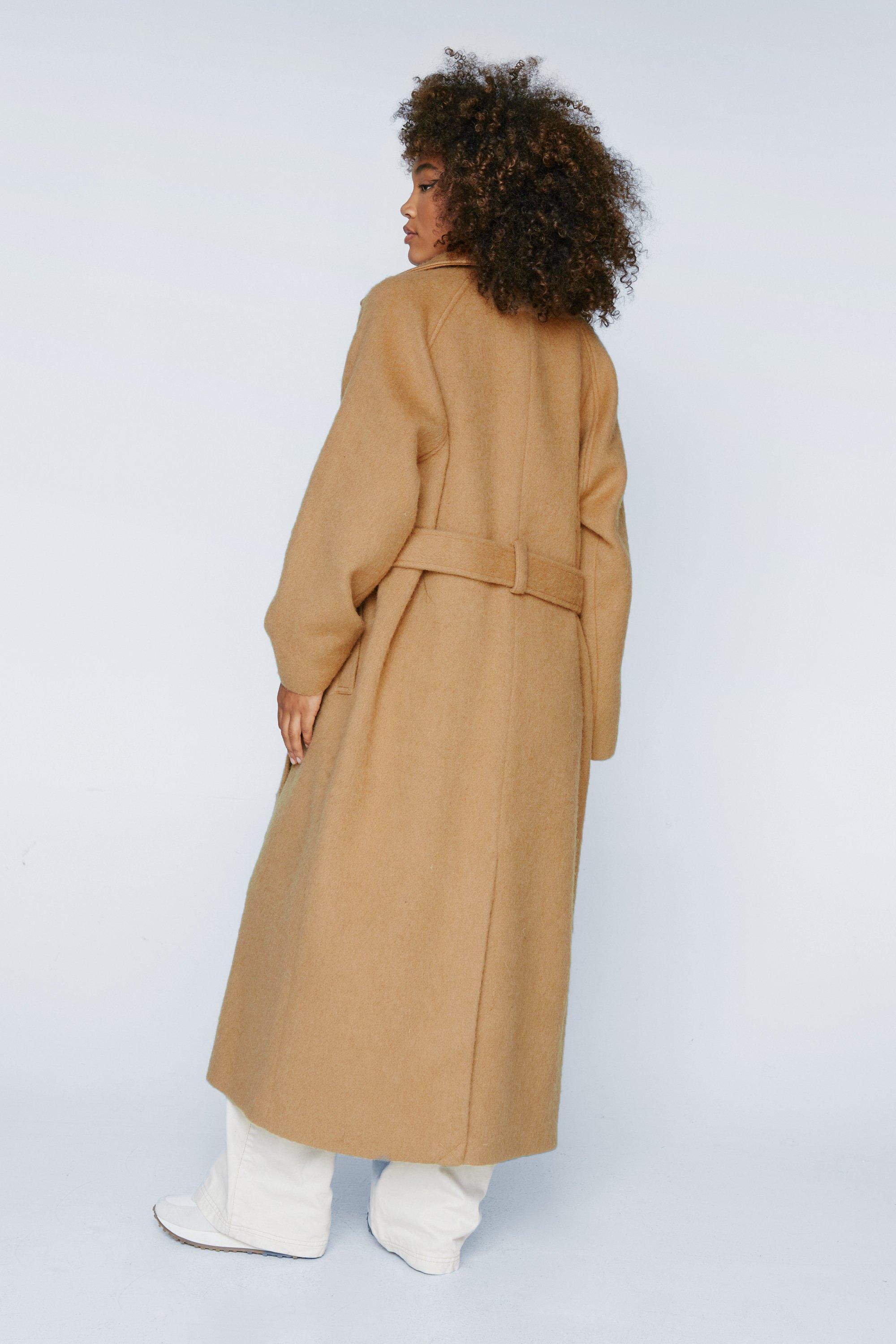 Fuzzy best sale wool coat