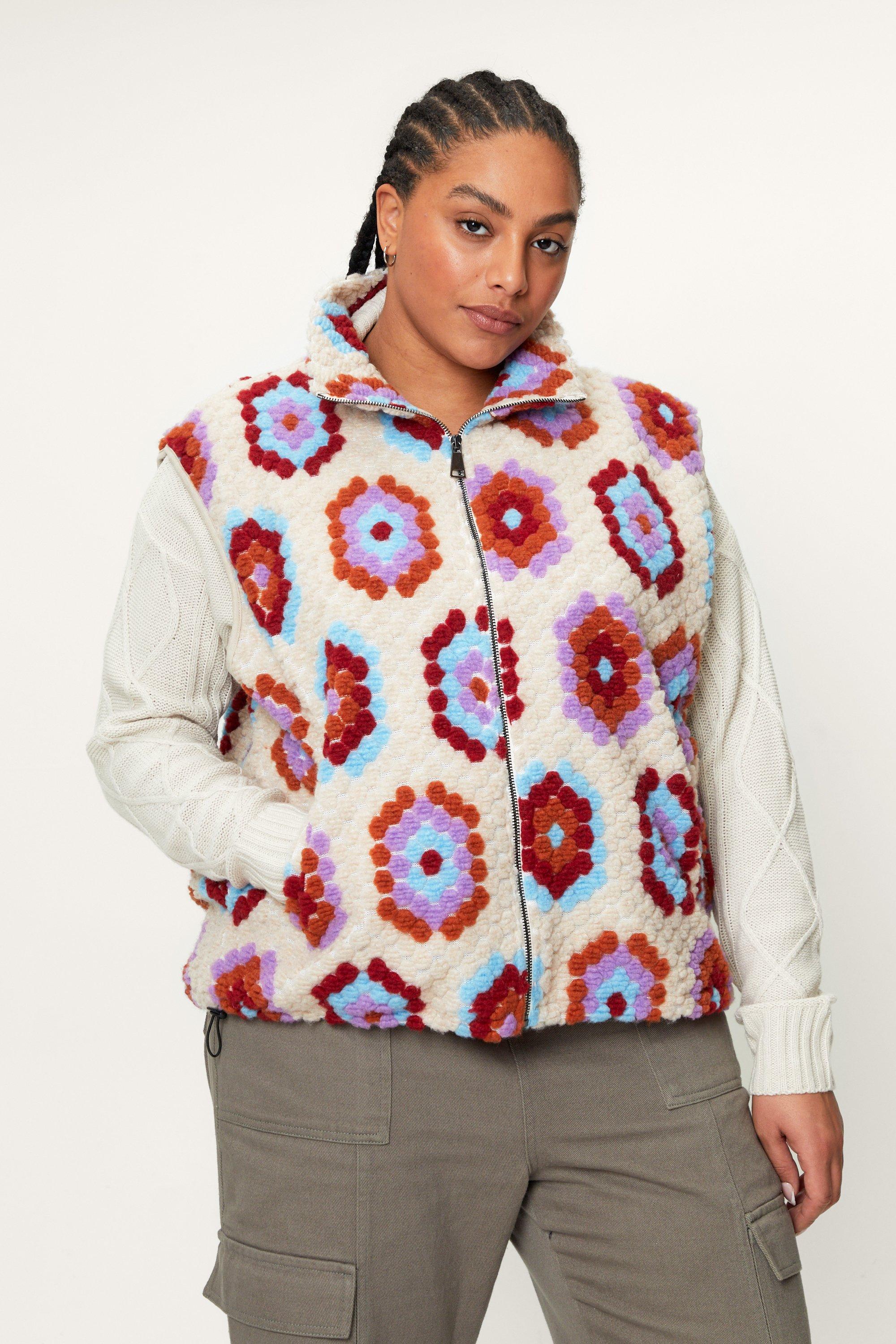 plus size fleece gilet