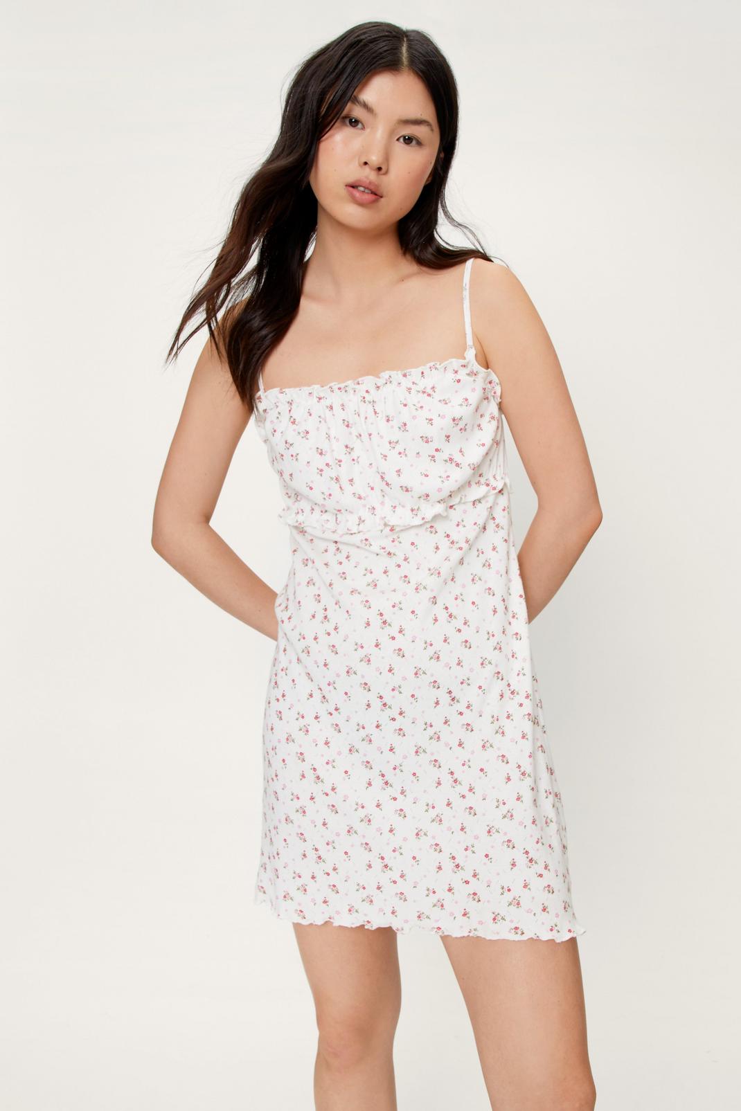 Floral Pointelle Jersey Night Dress image number 1
