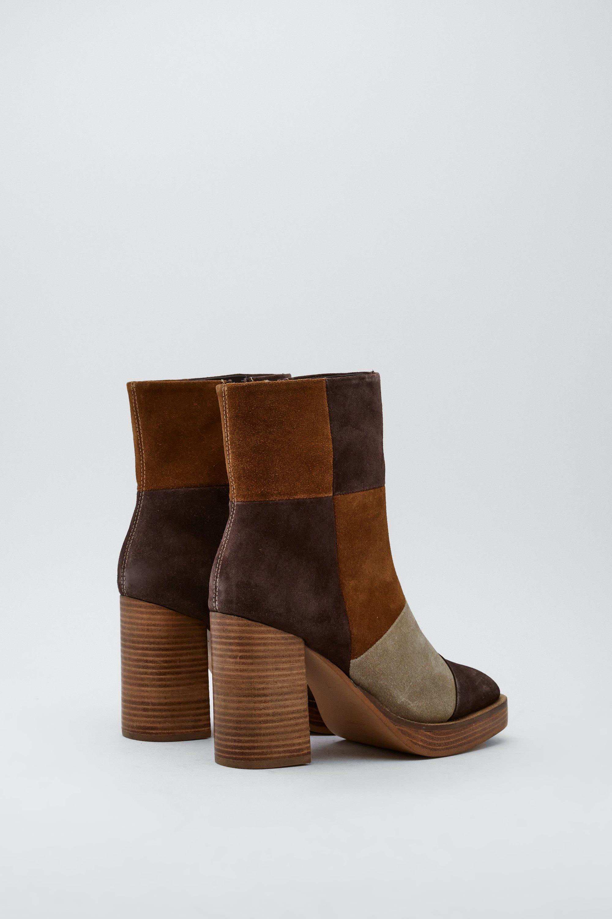 Suede Platform Ankle Boots