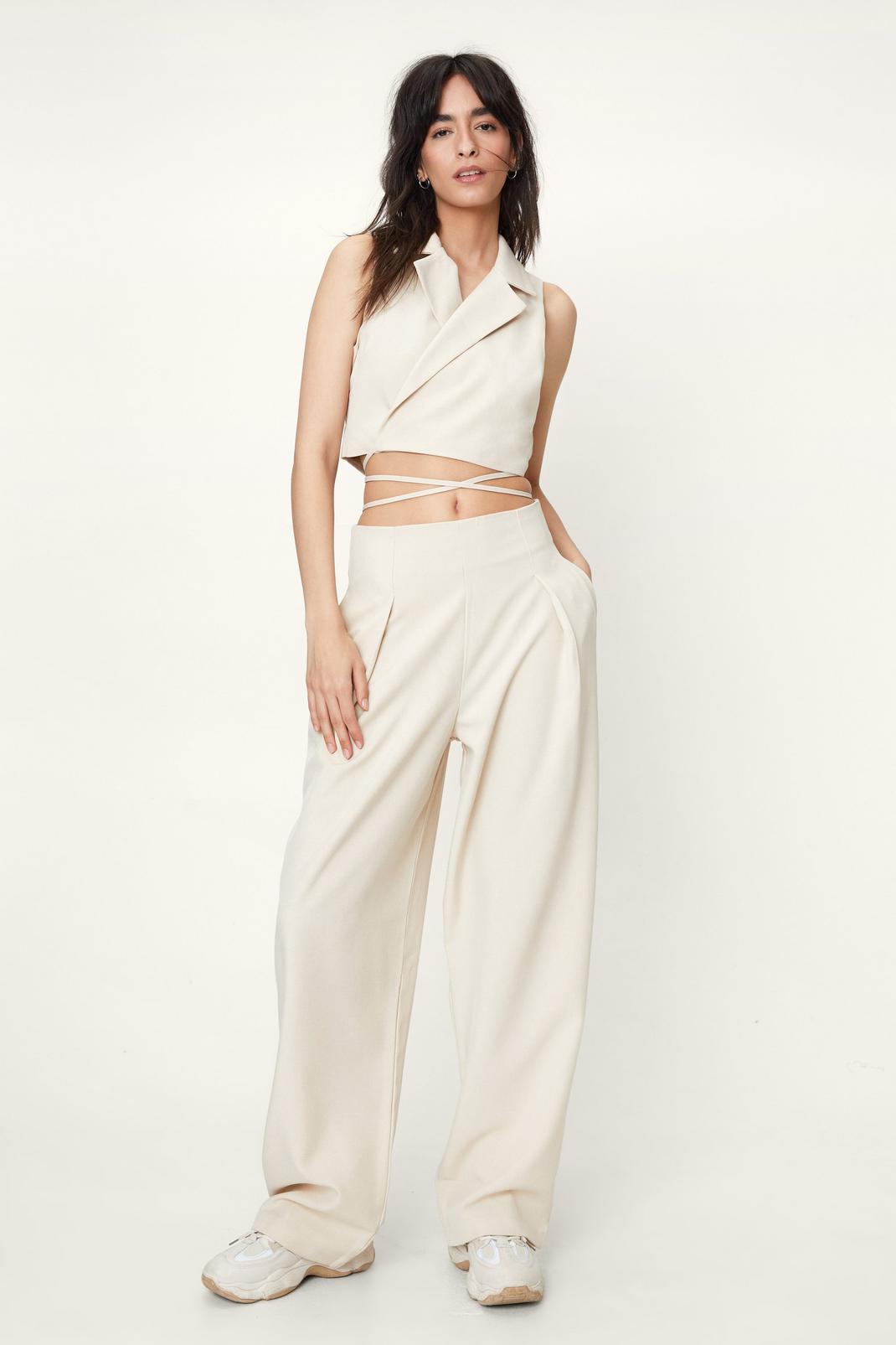 Seam Detail Wide Leg Trousers image number 1