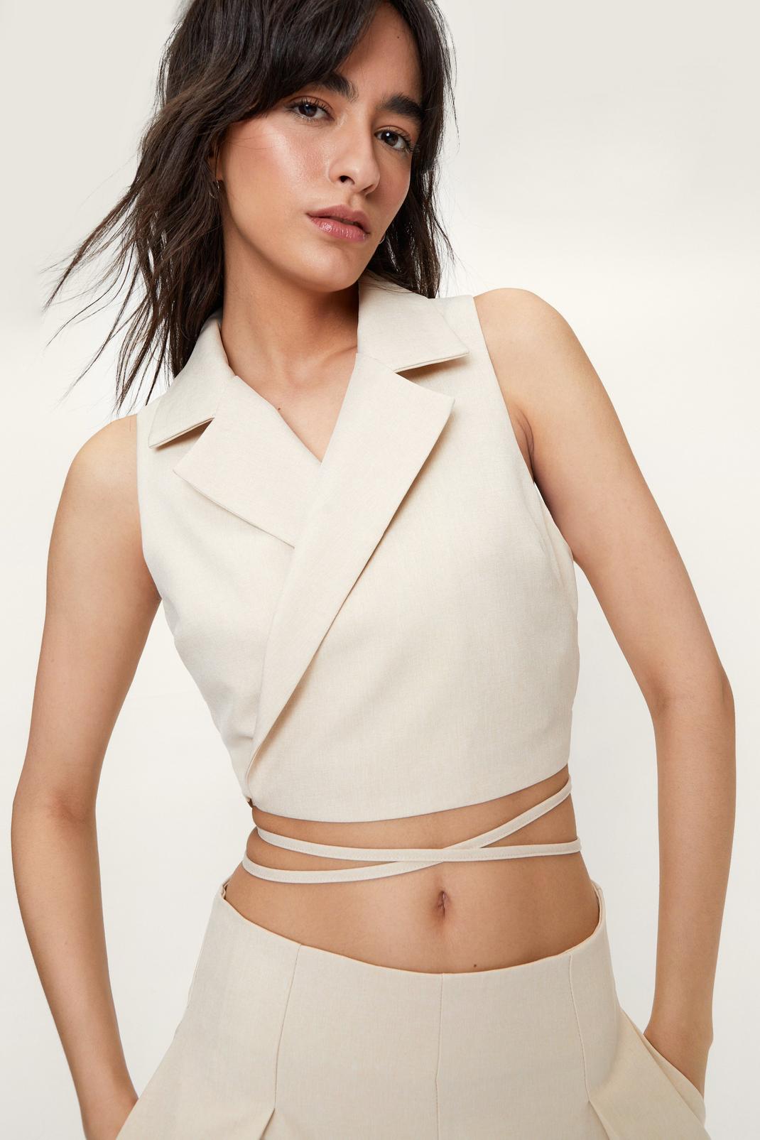 Cropped Two Piece Set Tailored Vest image number 1