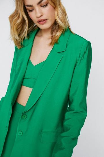 Green Textured Blazer