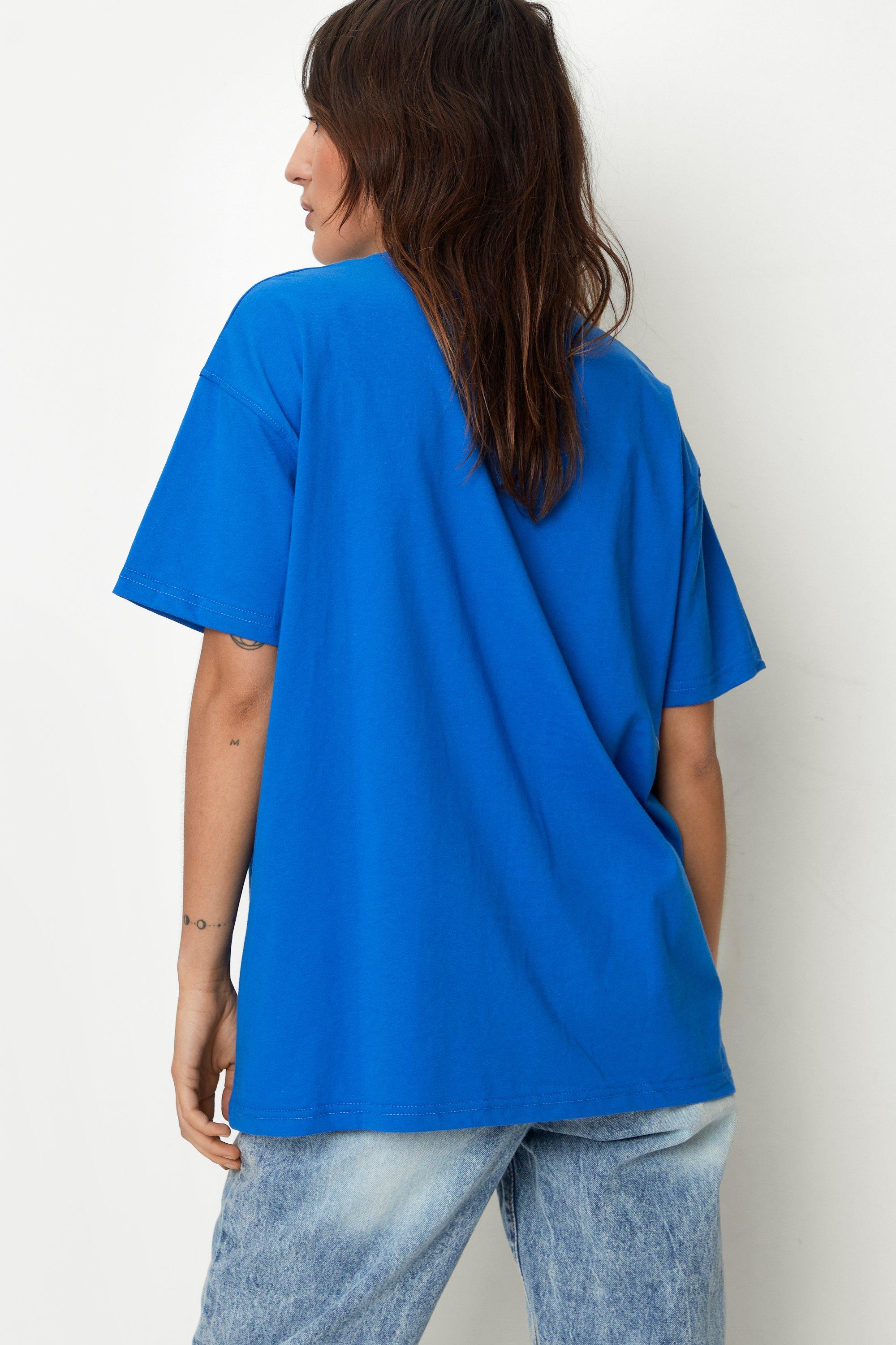 Petite Premium Cotton Crew Neck Oversized T-Shirt