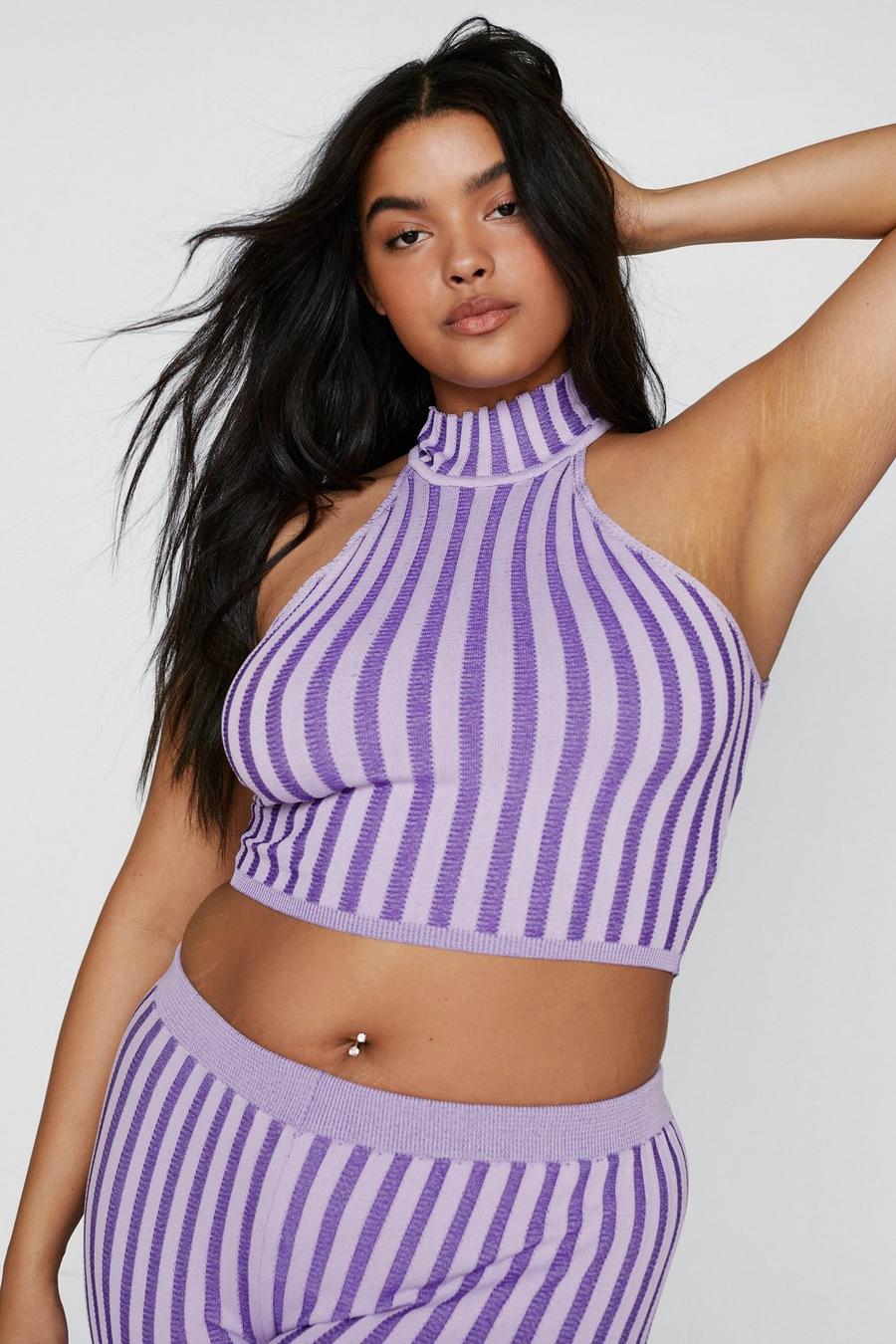 Plus Size Ribbed Racer Top