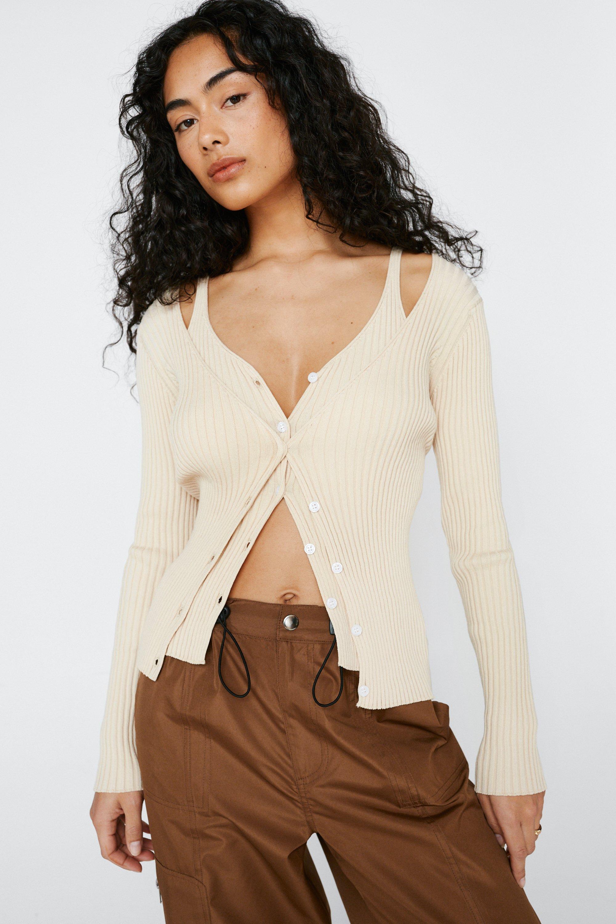 2 in 1 cardigan top