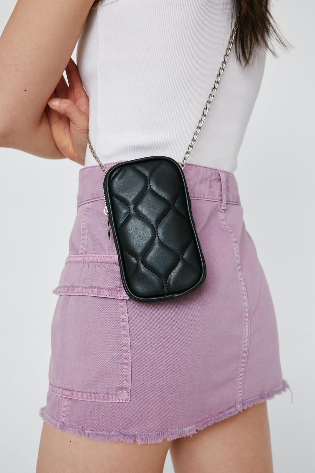 105 Faux Leather Crossbody Quilted Bag image number 2
