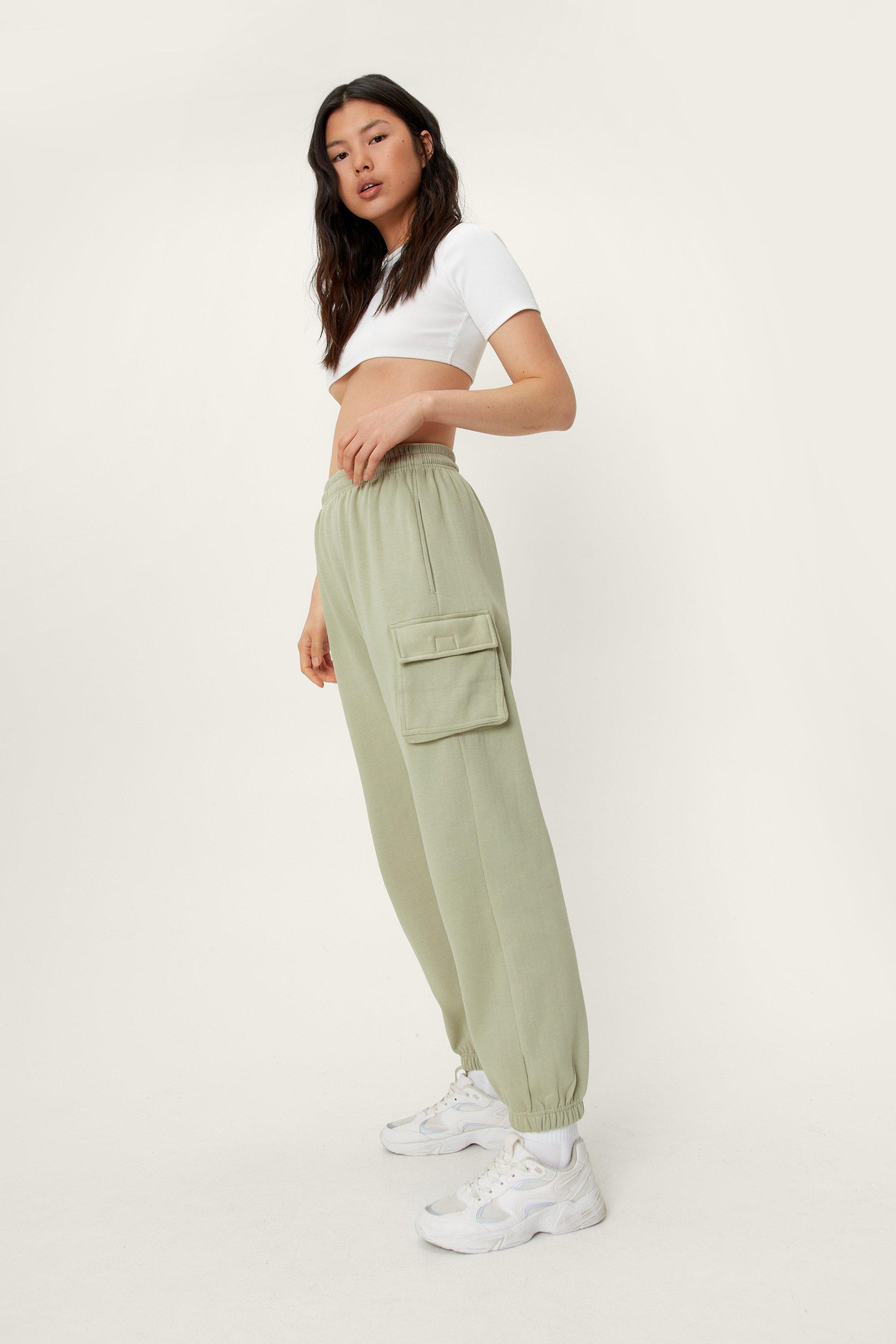 nasty gal jog the limelight stretch joggers