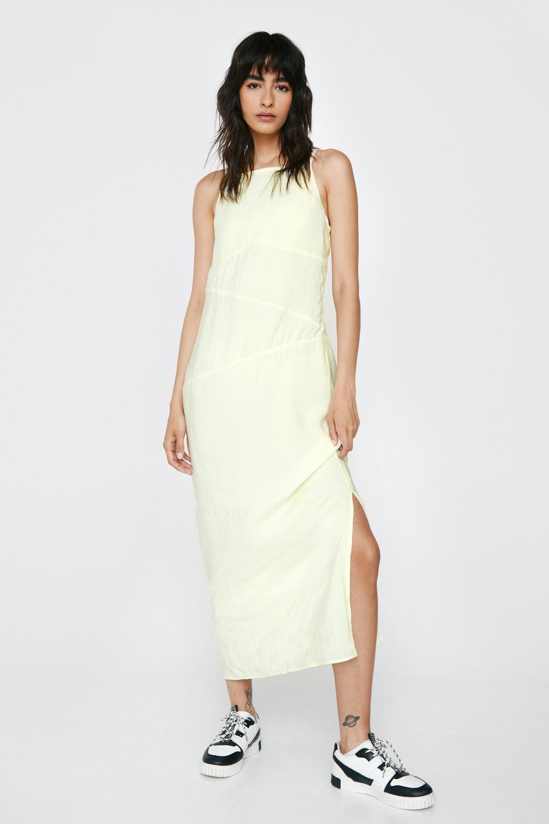 Lemon Premium Racer Style Midi Slip Dress image number 1
