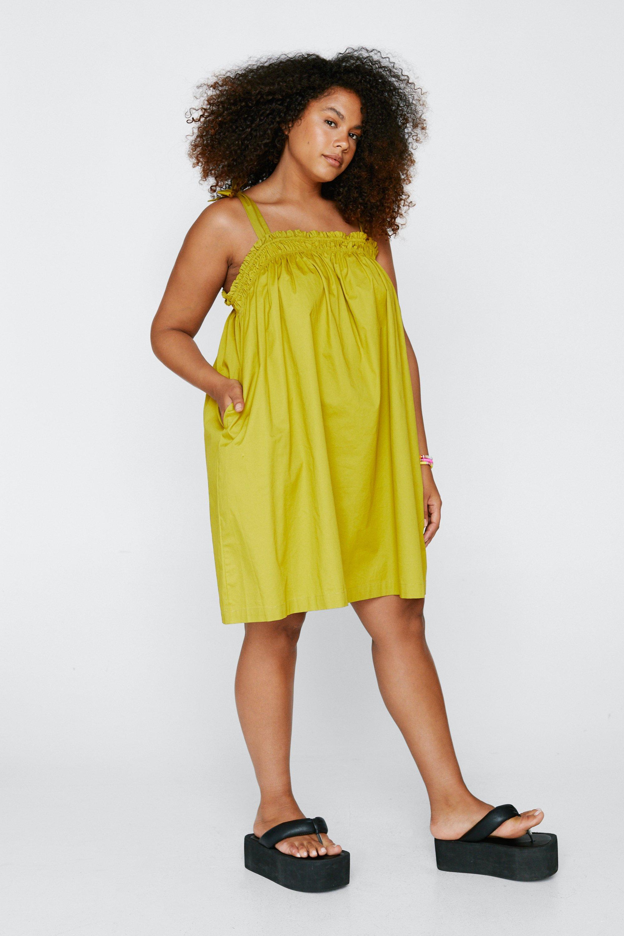 Plus size poplin dress