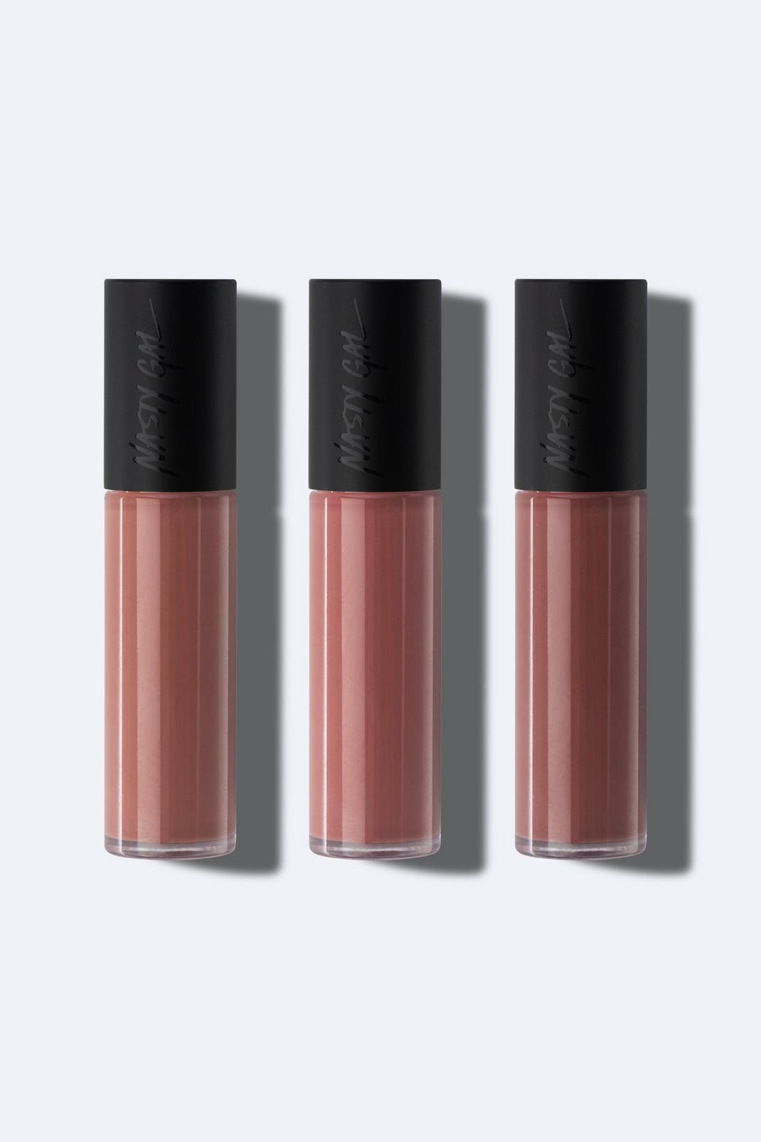 Nude Nasty Gal Beauty Lipgloss Trio image number 1