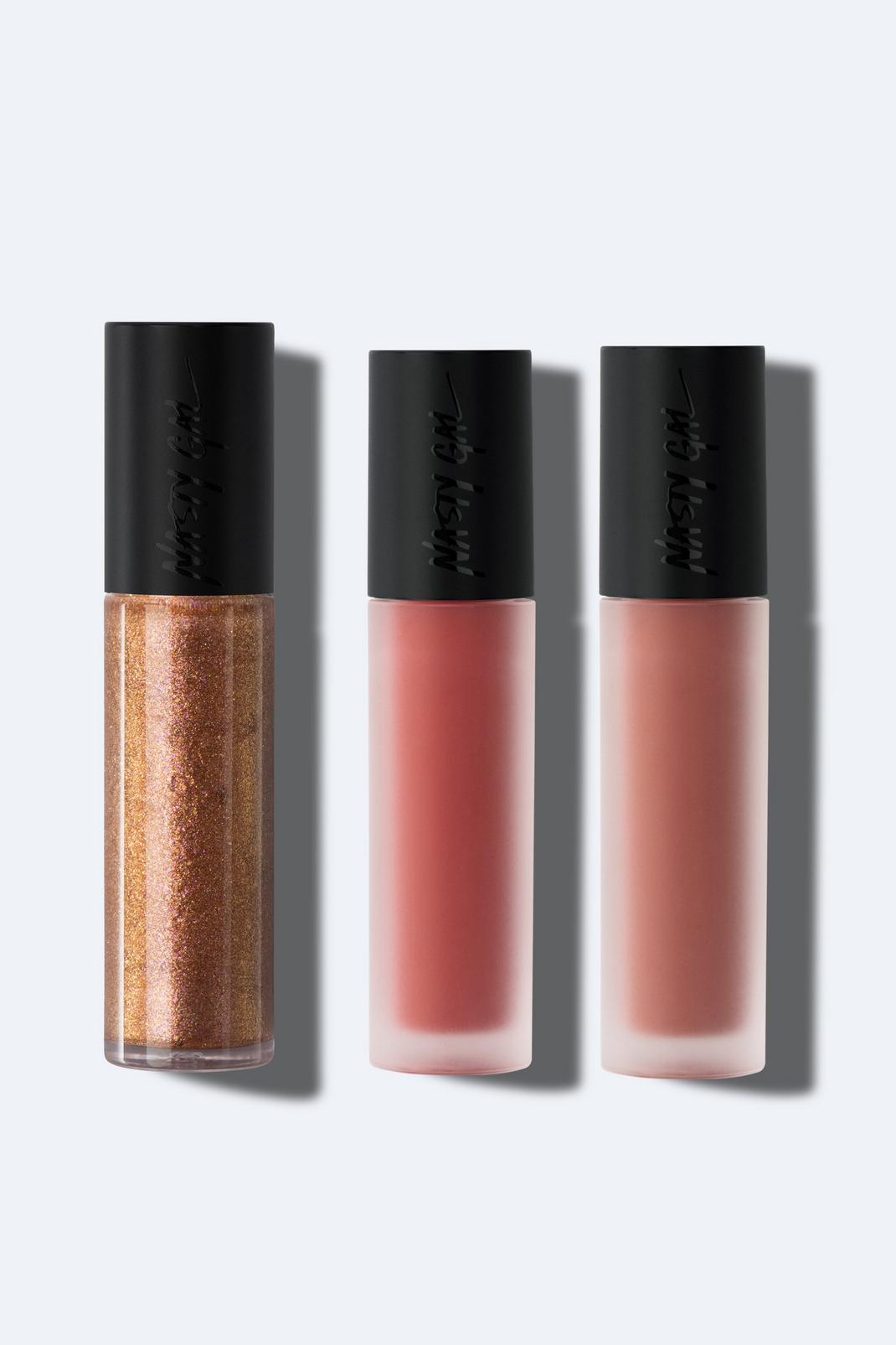 Rose gold Nasty Gal Beauty Lip Lust Trio image number 1