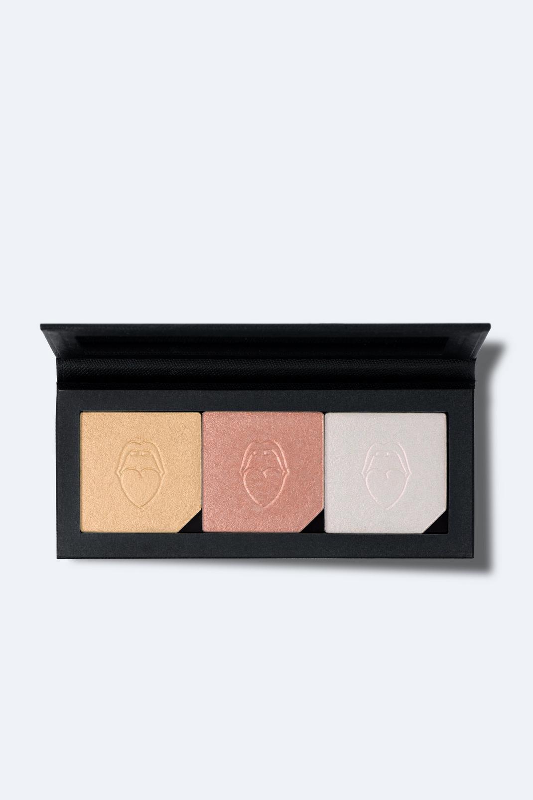 Champagne Nasty Gal Beauty Face Palette Trio - Highlighter Powder image number 1