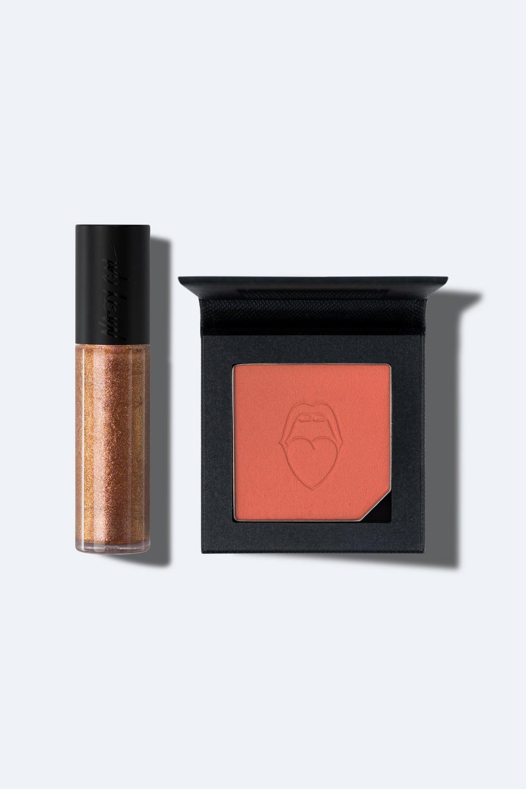 Golden peach Nasty Gal Beauty Glossy Glow Duo image number 1