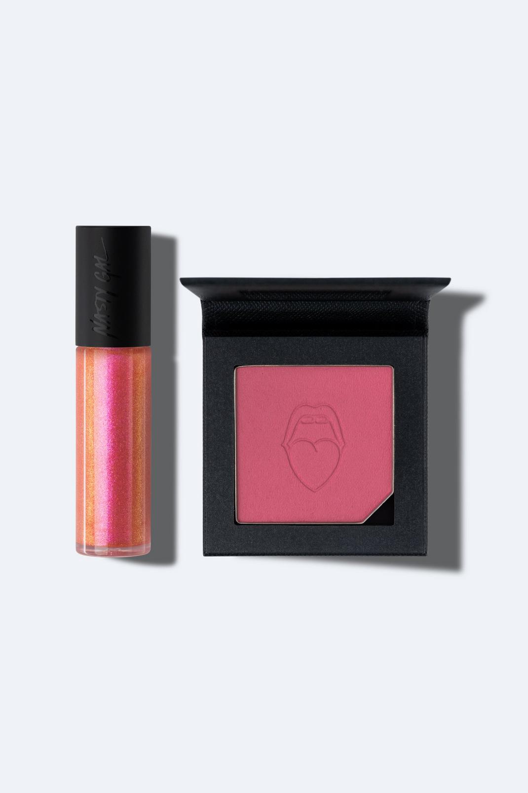 Sheer pink Nasty Gal Beauty Glossy Glow Duo image number 1