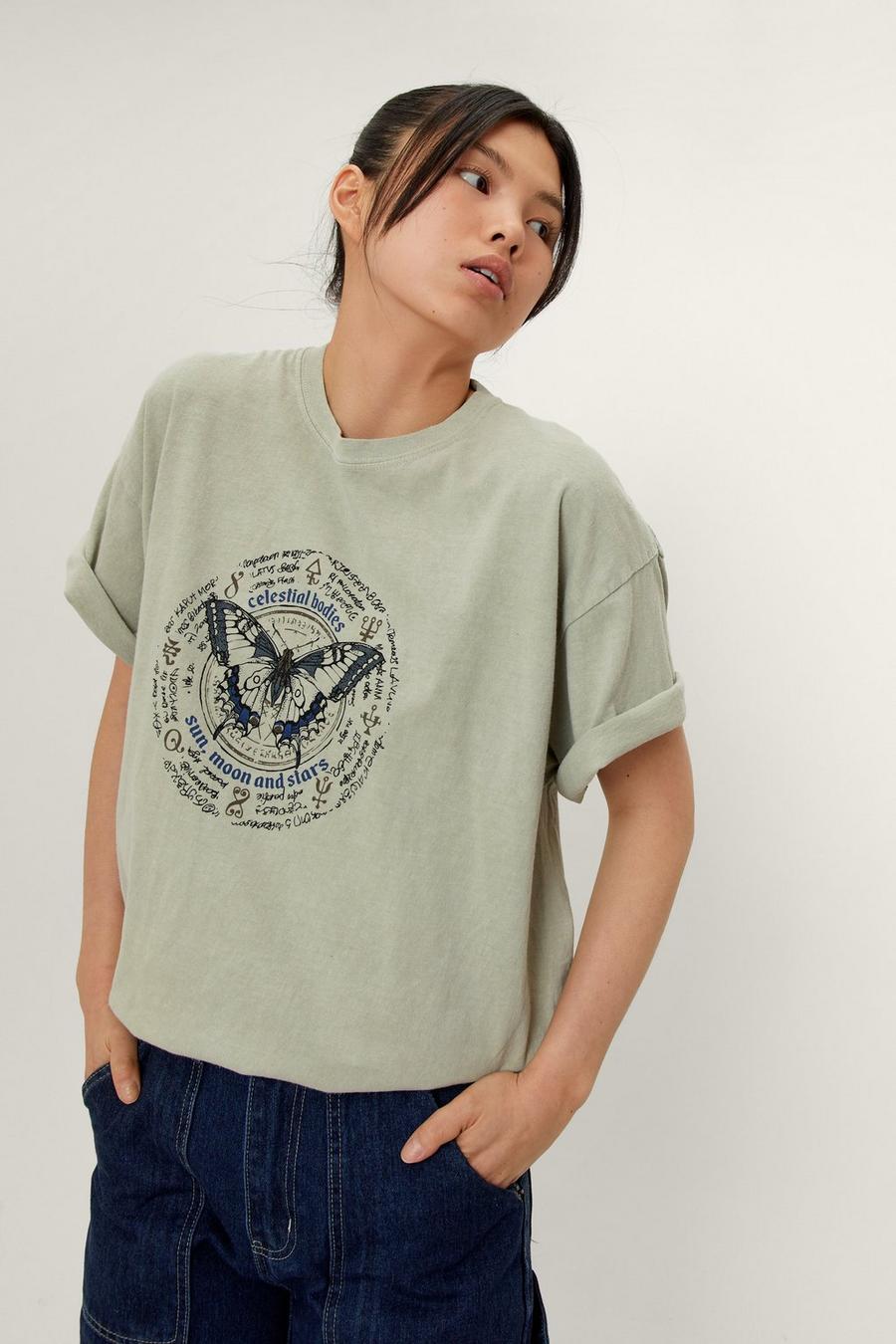 Butterfly Graphic Oversized T-shirt