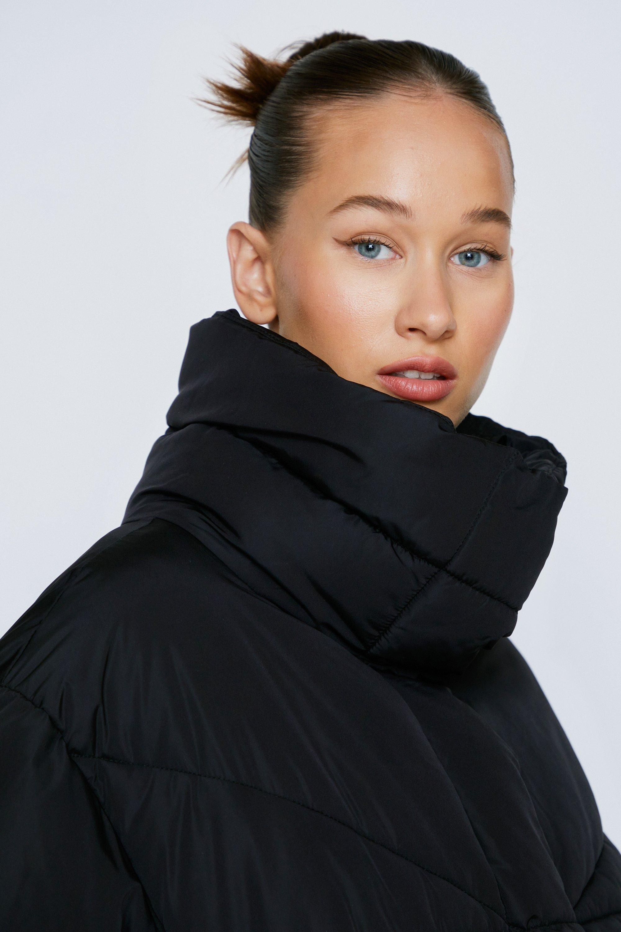 Black high best sale neck puffer jacket