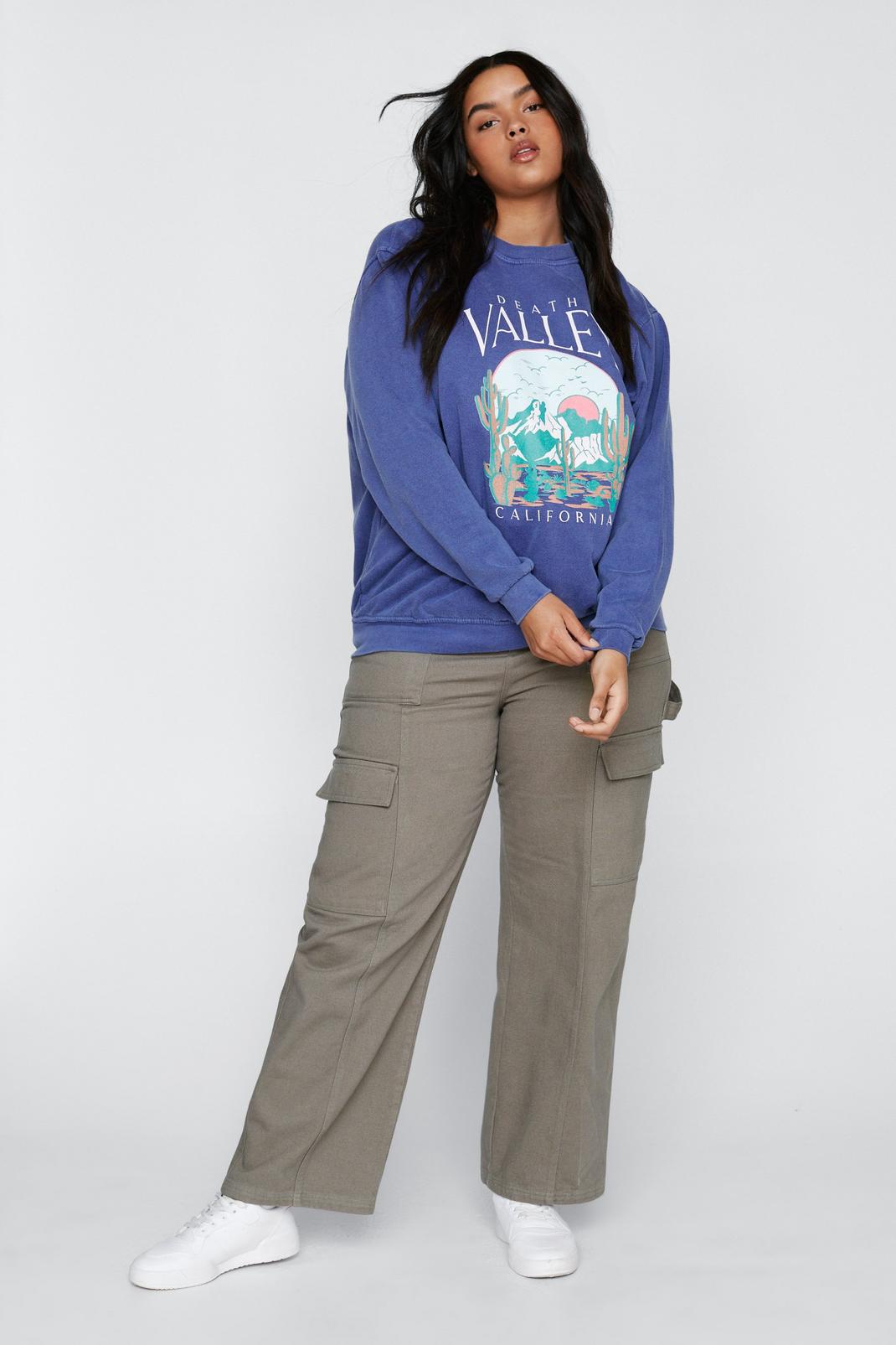 132 Plus Size Death Valley Washed Graphic Sweatshirt image number 2