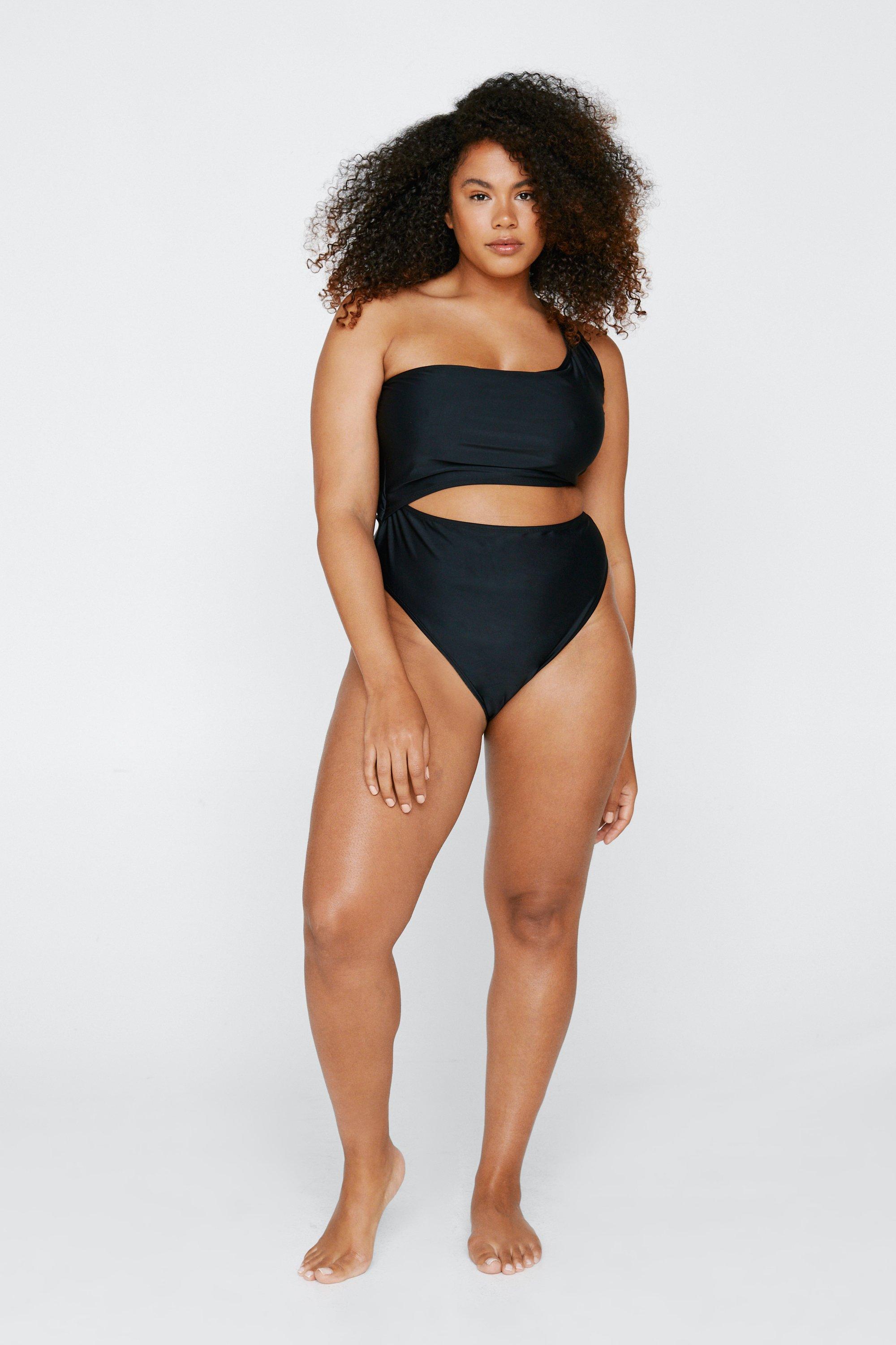 Plus size cut out one piece swimsuits best sale