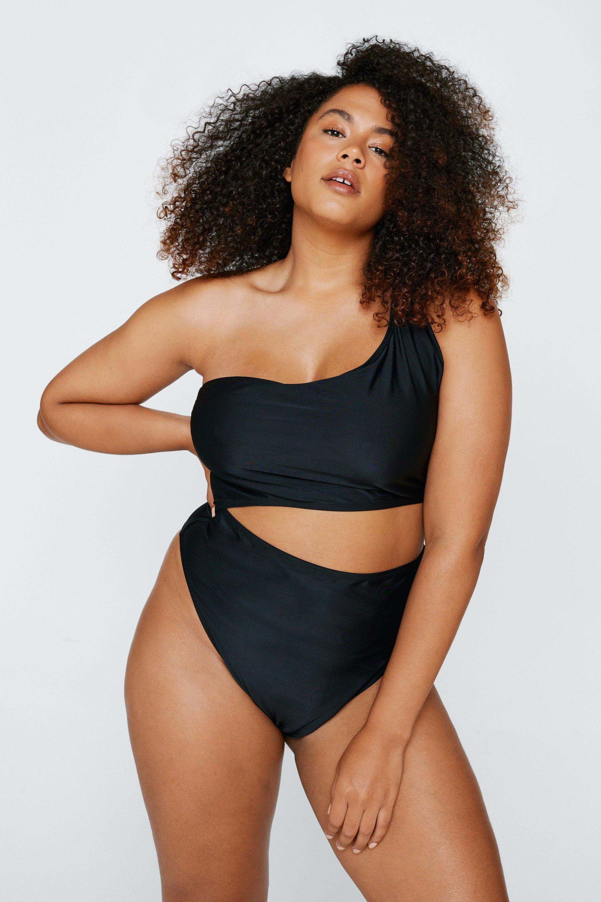 Black plus swimsuit clearance