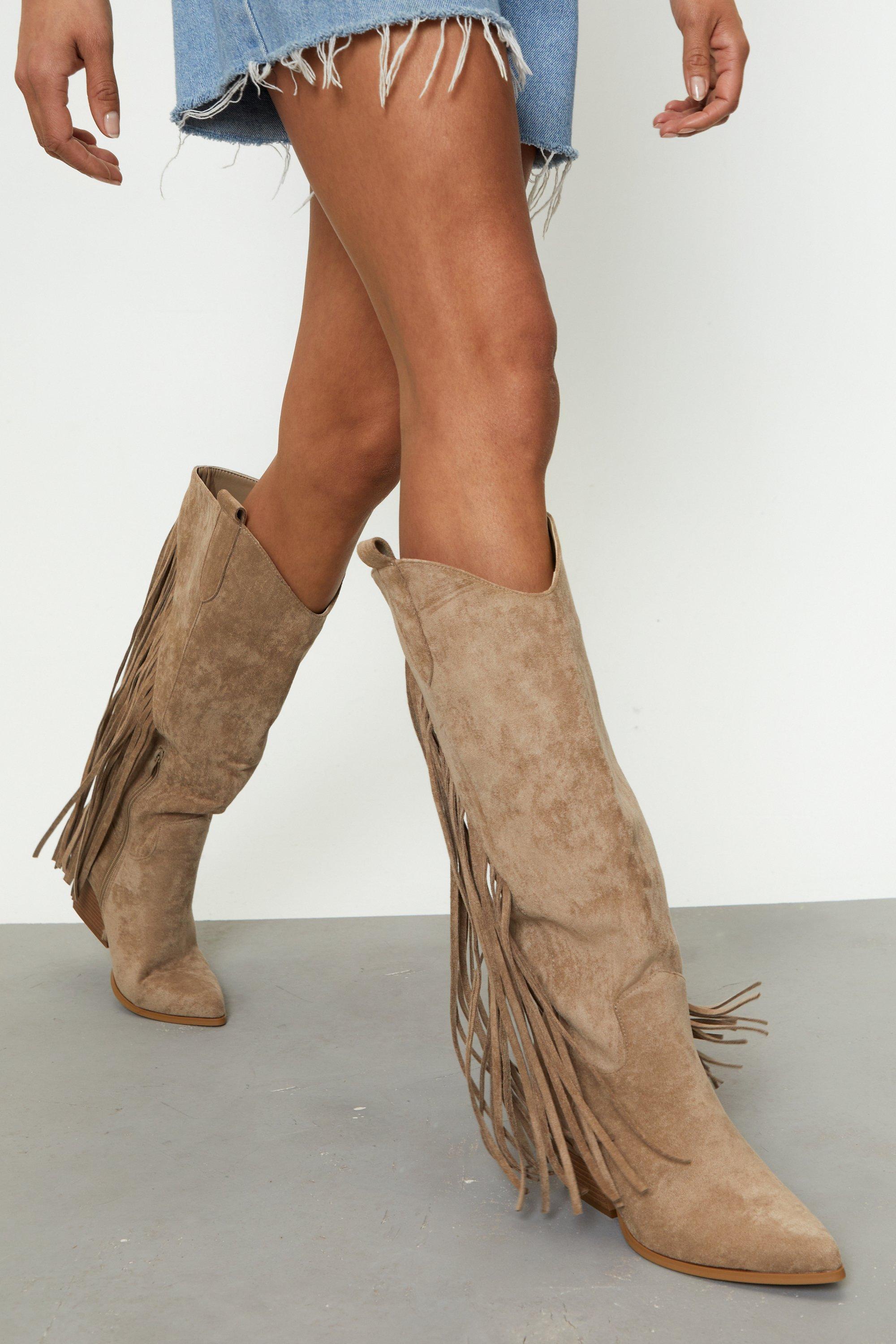 Knee high boots 2025 with tassels