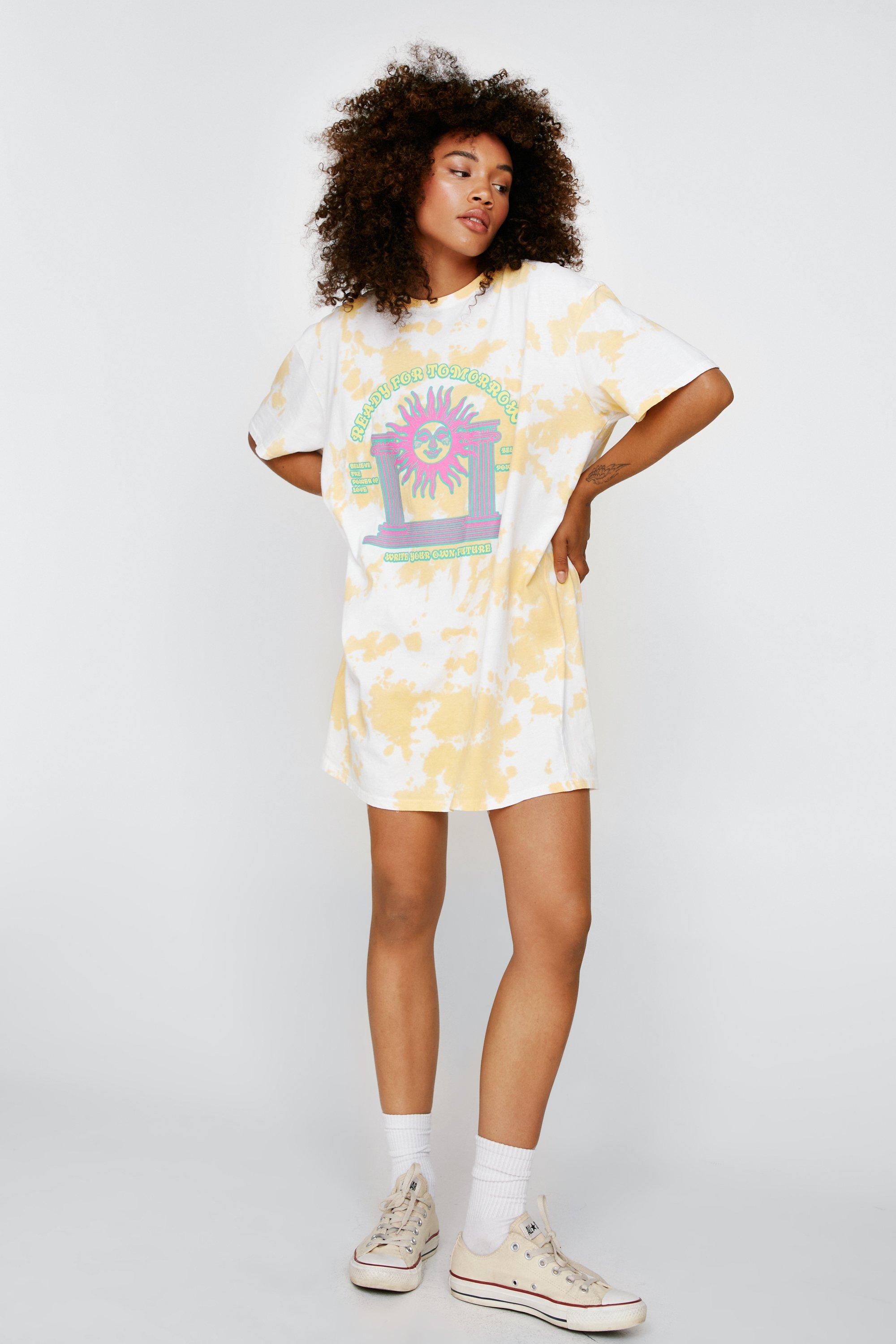 tie dye t shirt dress