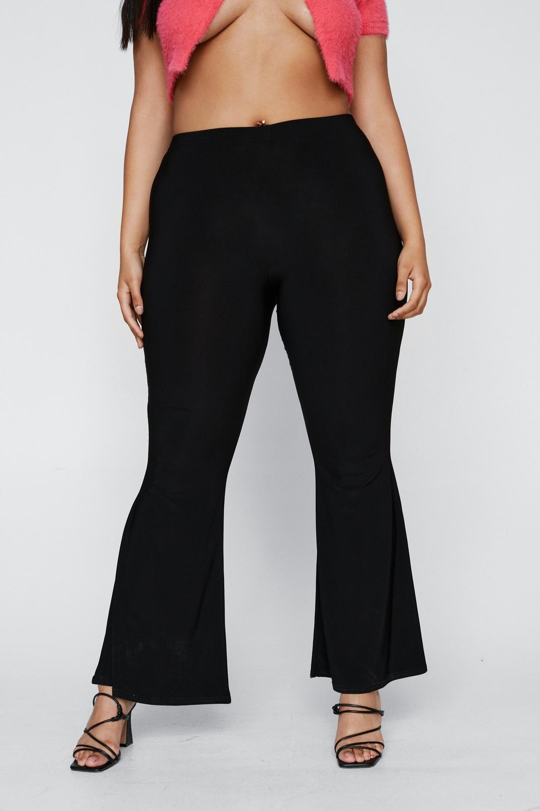 105 Plus Size High Waisted Flared Pants image number 2