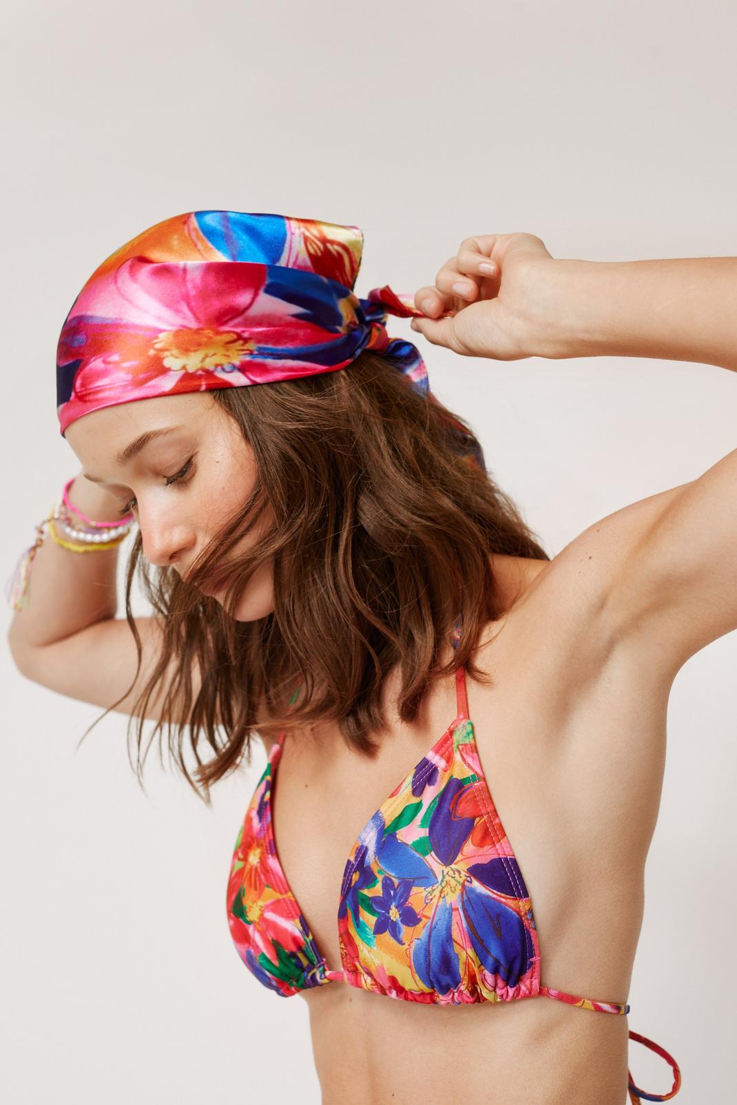 Bright Floral Multiway Headscarf image number 1